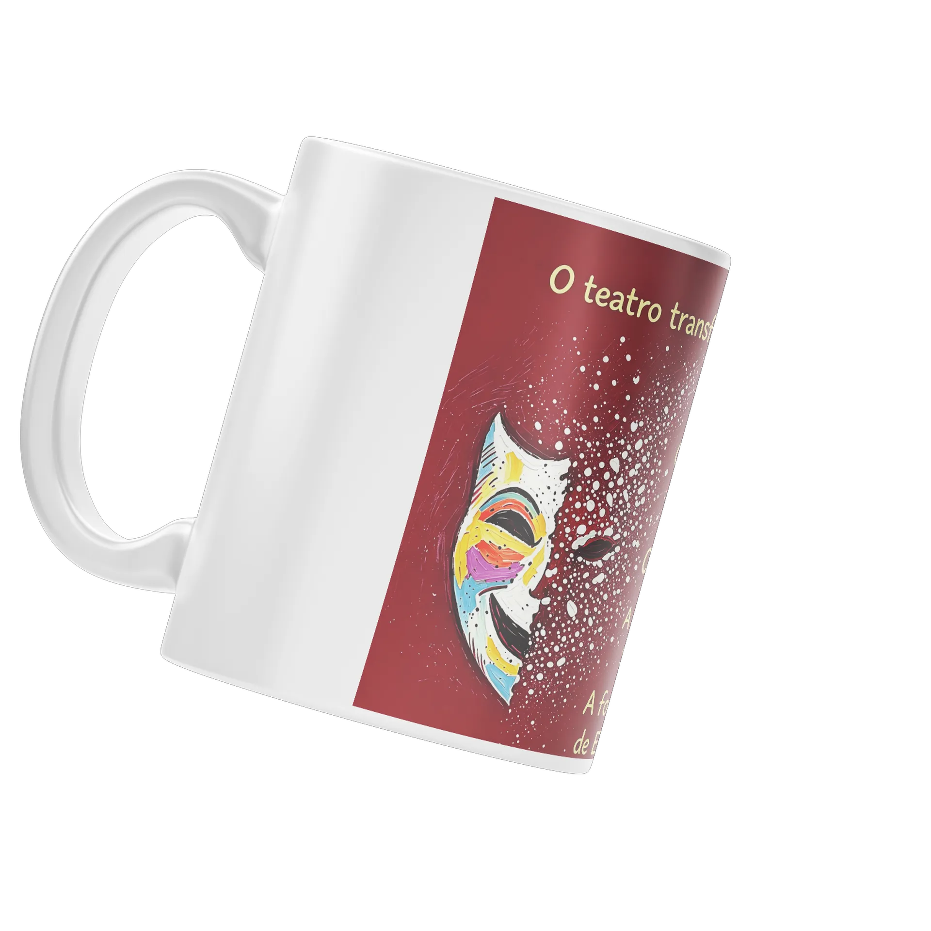 Caneca Estampa Grafite Máscara Abstrata 325ml - Imagem 4