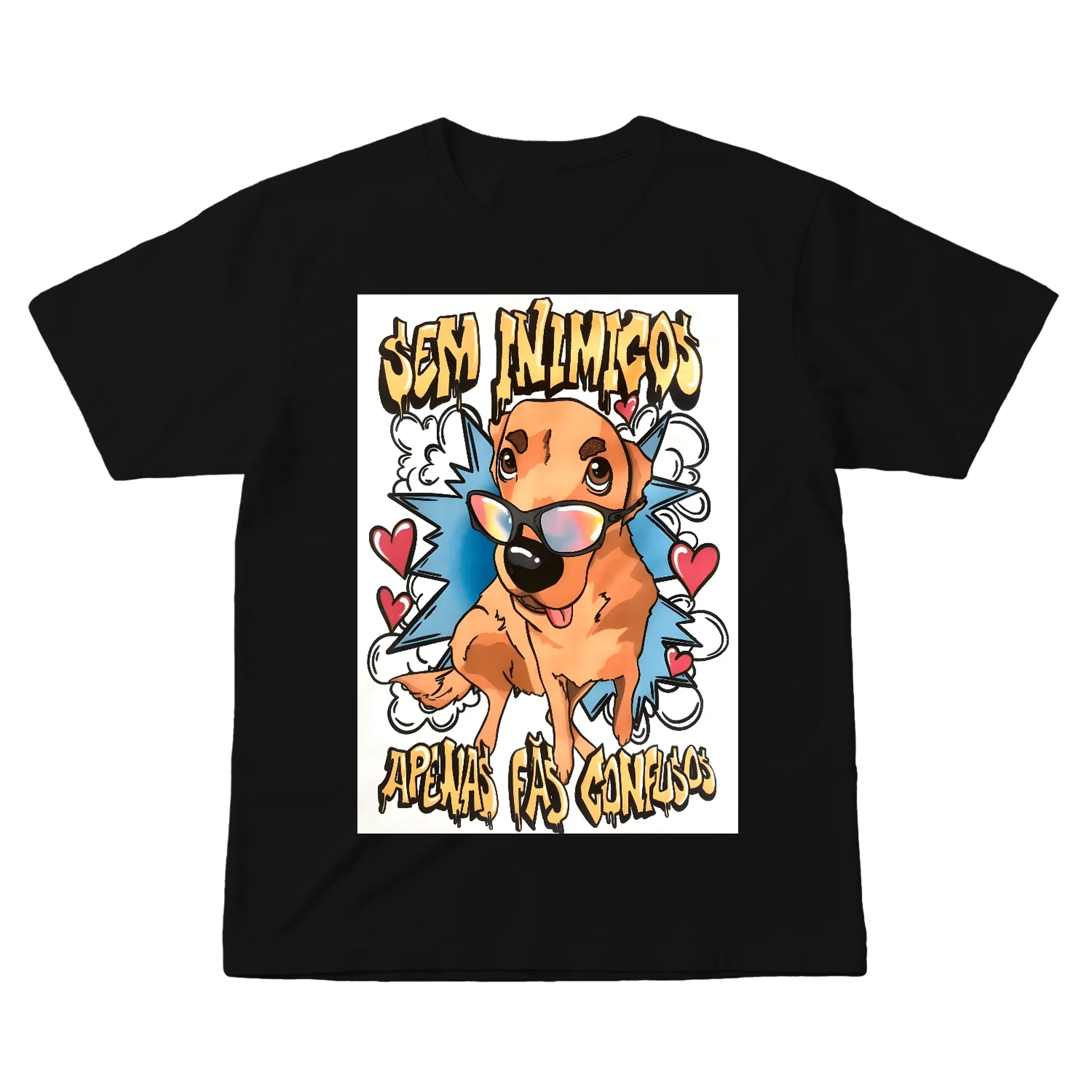 Camiseta cachorro Estampa Frente 100% Algodão - Imagem 1