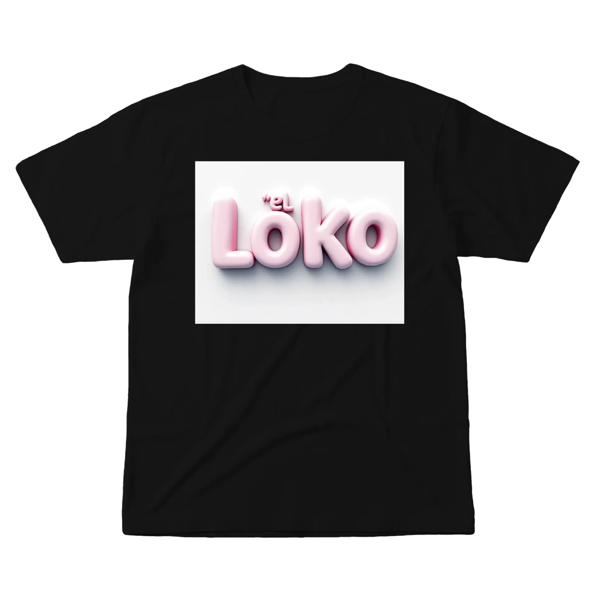 Camiseta LoKo 100% Algodão Pink Font 3D - Imagem 1
