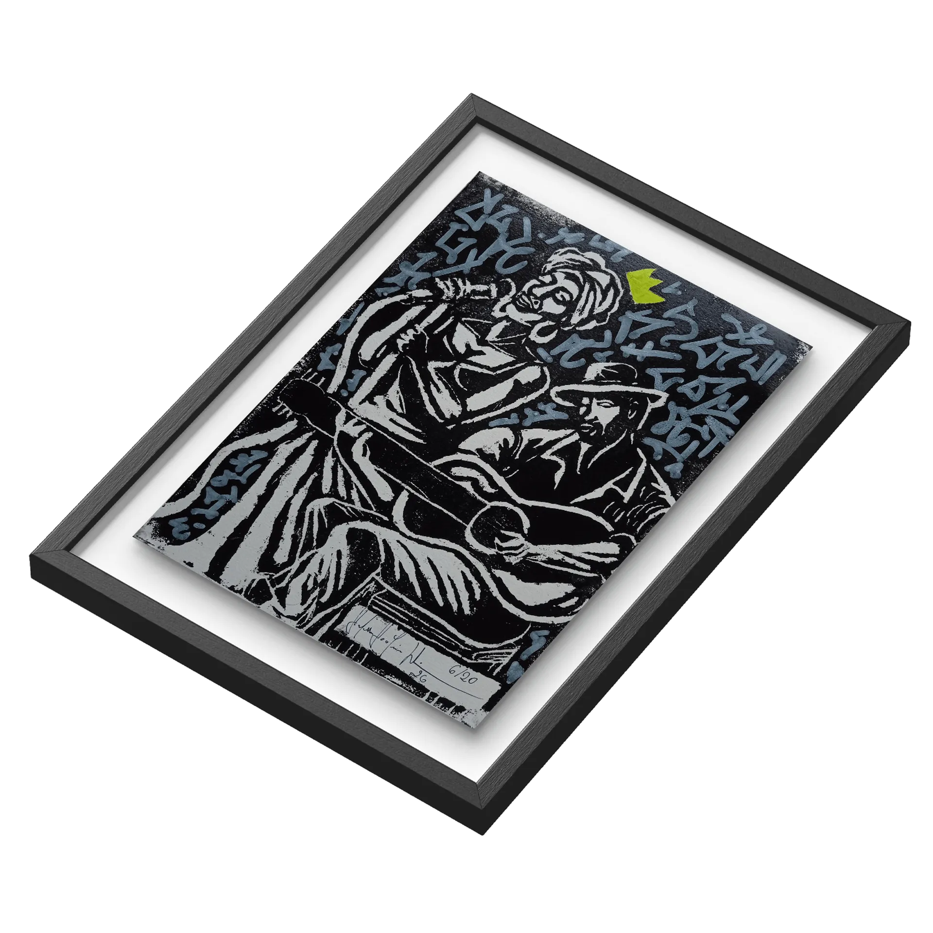 Quadro A3 Canto, Coroa e Violão Com Vidro - Imagem 3