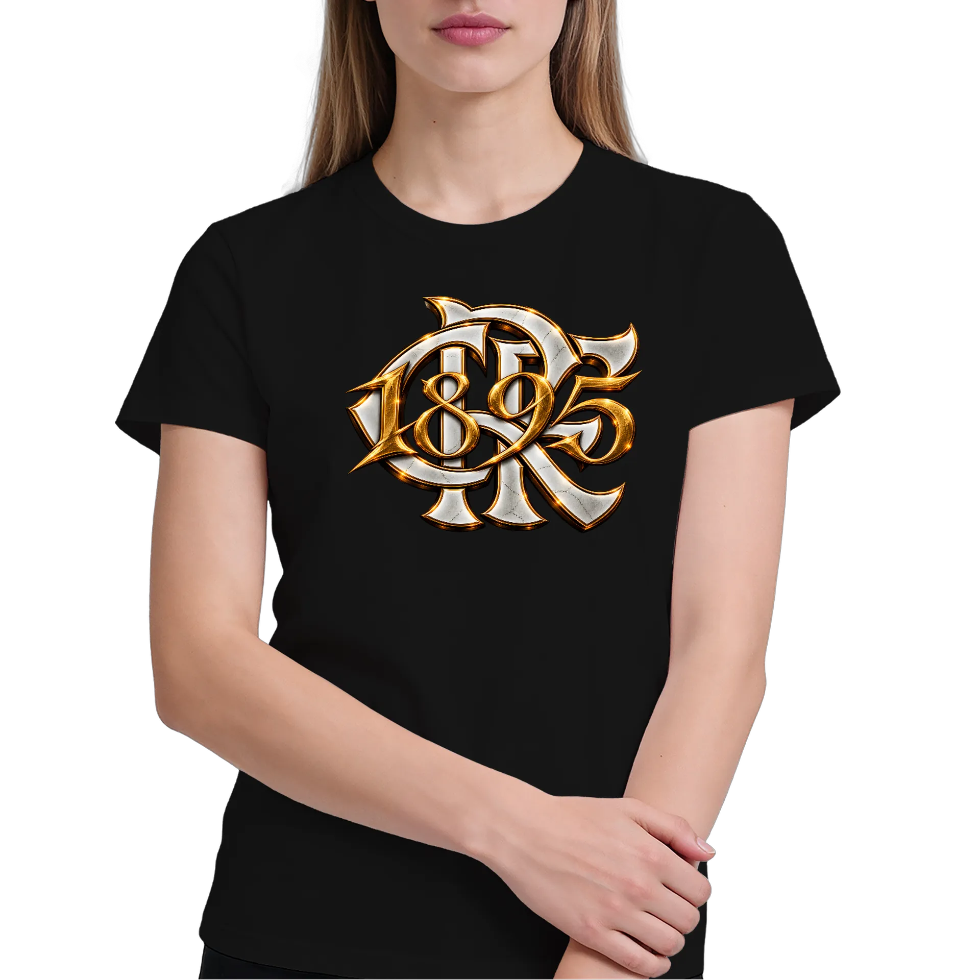 Camiseta CRF FLAMENGO Ornamental Dourado 100% - Imagem 3