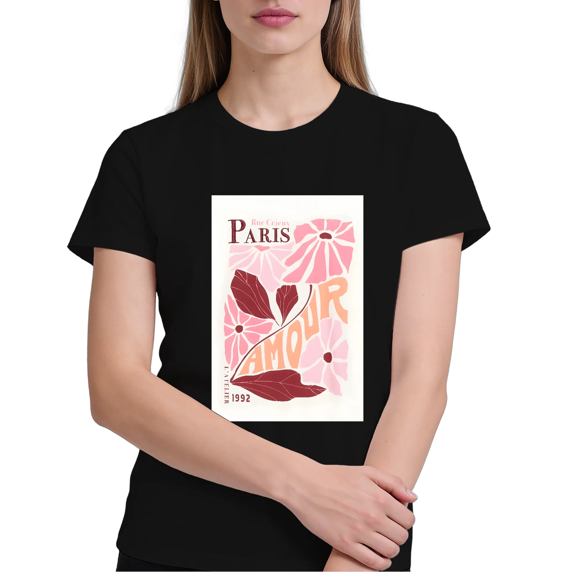 Camiseta Floral Paris 100% Algodão - Imagem 2