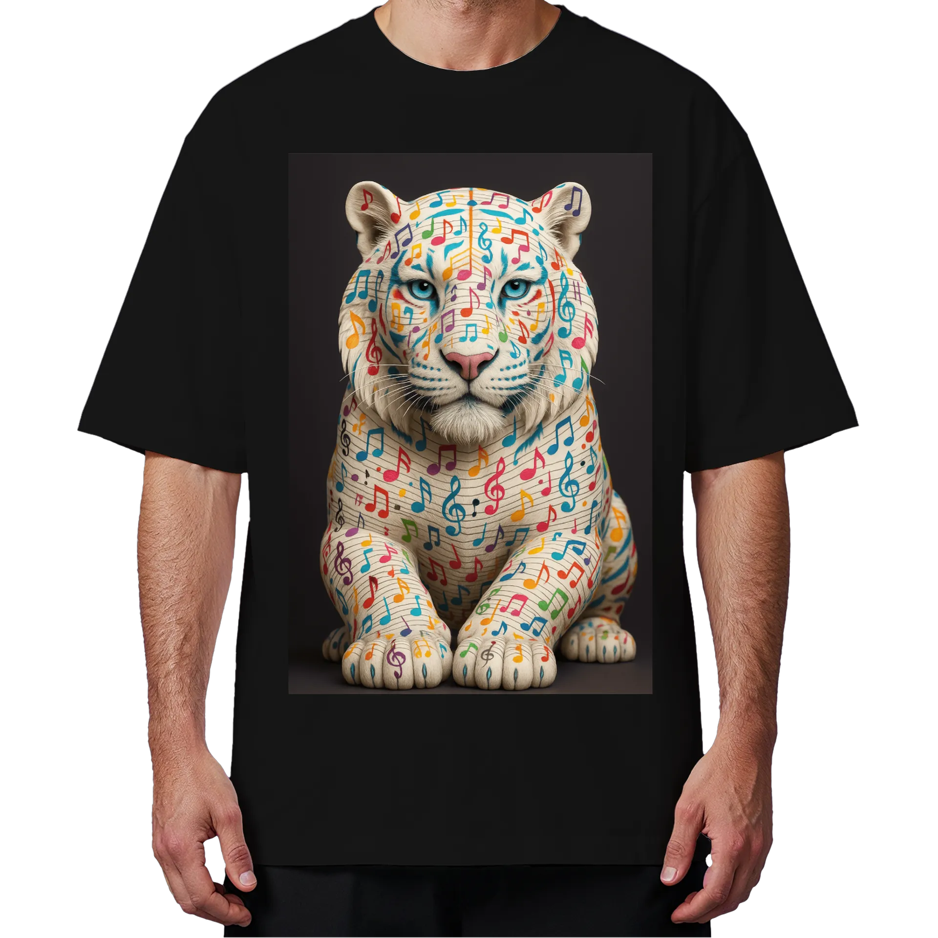 Camiseta Oversized White Lion 🎸🎵 - Imagem 4