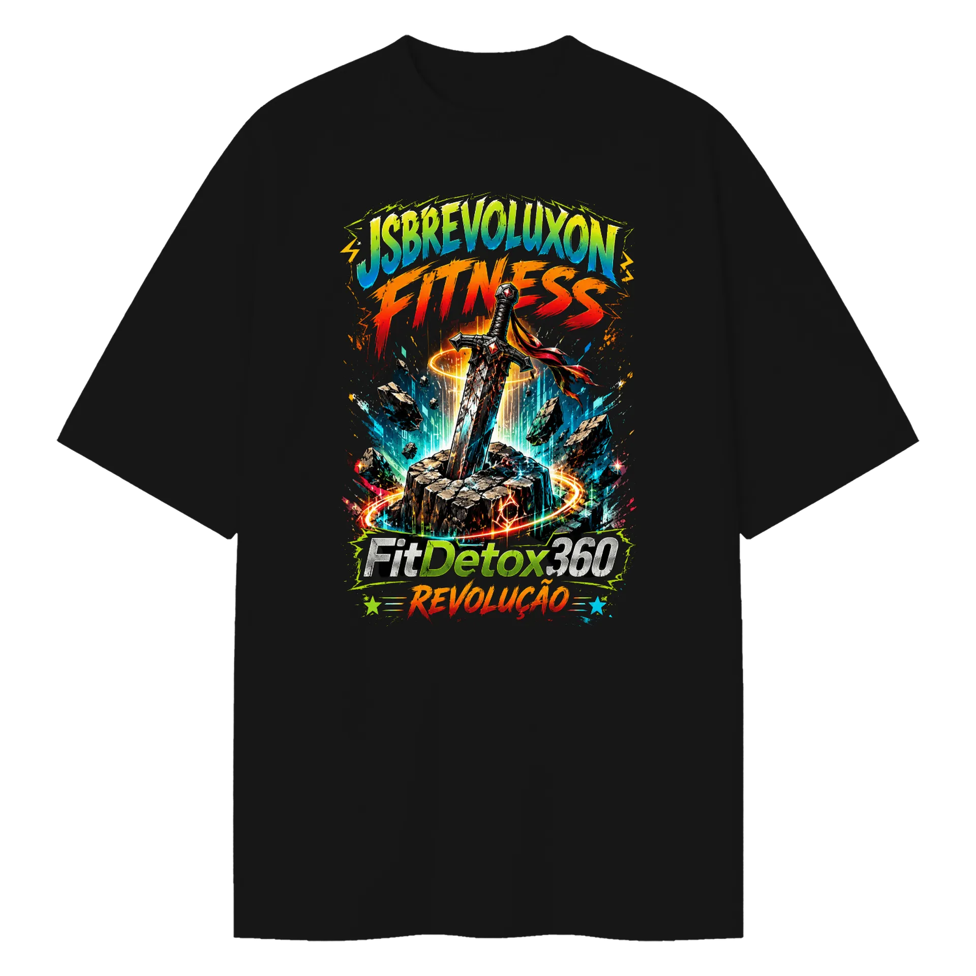 Camiseta Oversized jsbrevoluxon Street Iron - Imagem 1