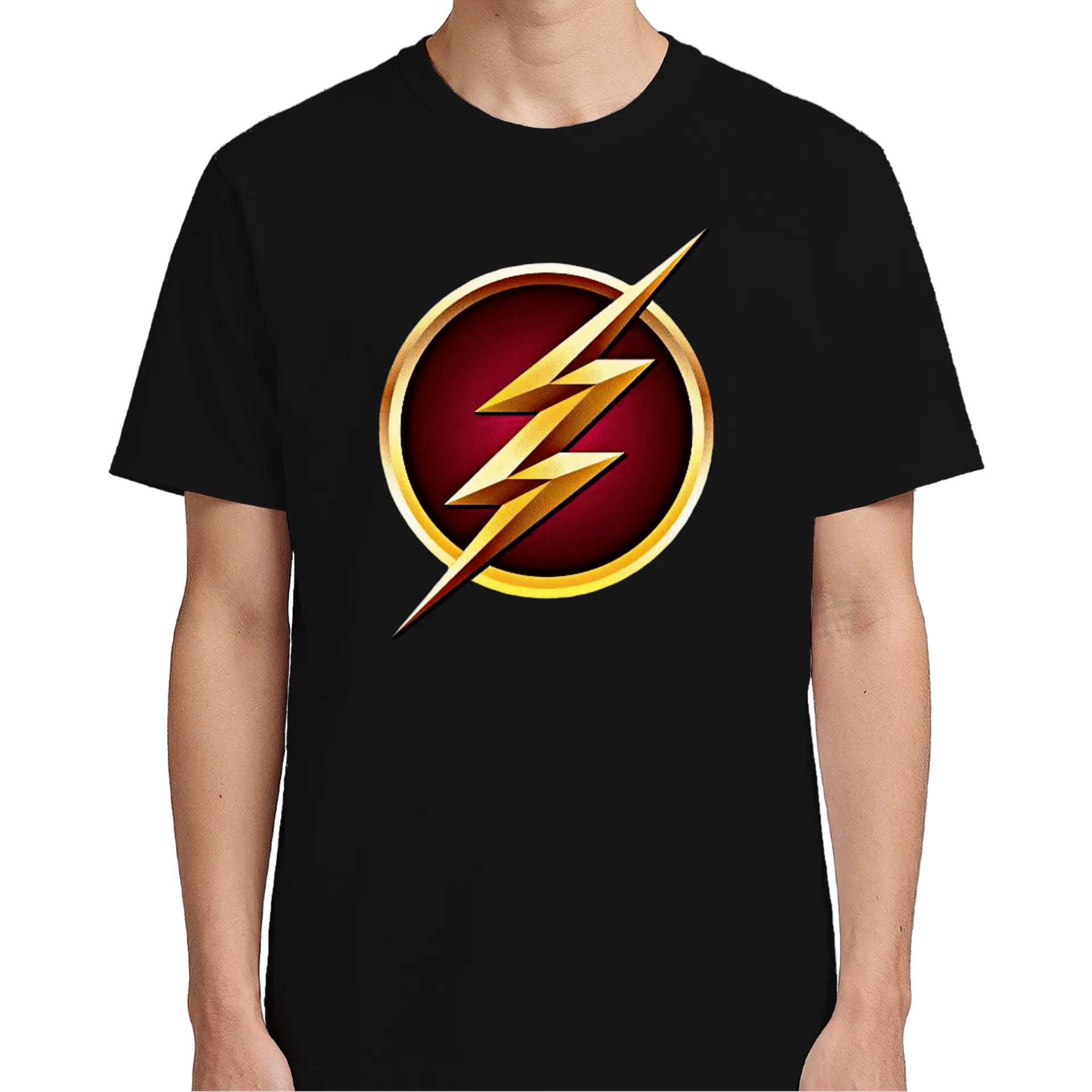 Camiseta Estampa Relâmpago Vermelho 100% Algodão - Imagem 5