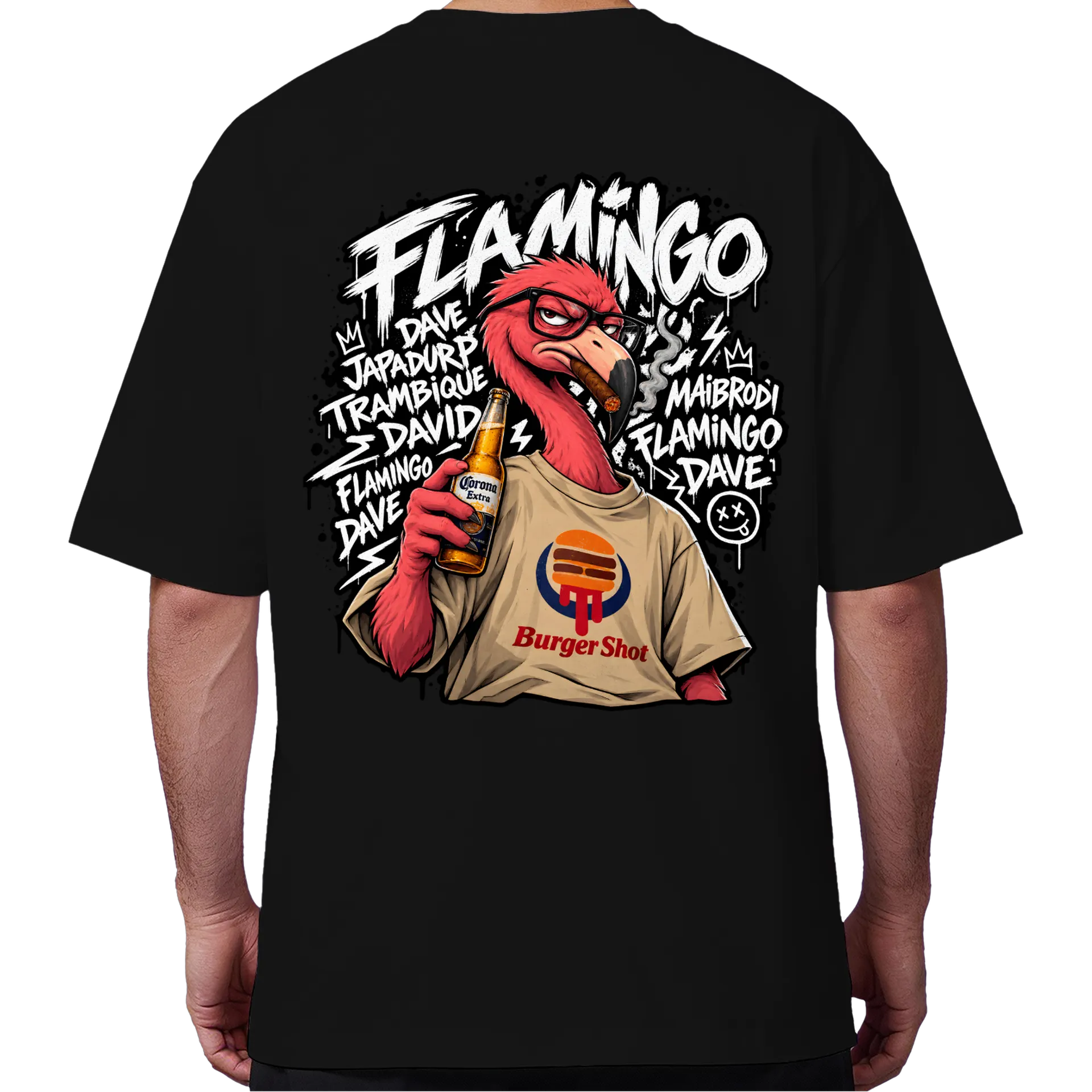 Camiseta Flamingo BS - Davfury Streetwear Comp. ® de Davfury Streetwear Comp. — imagem 6 de 6