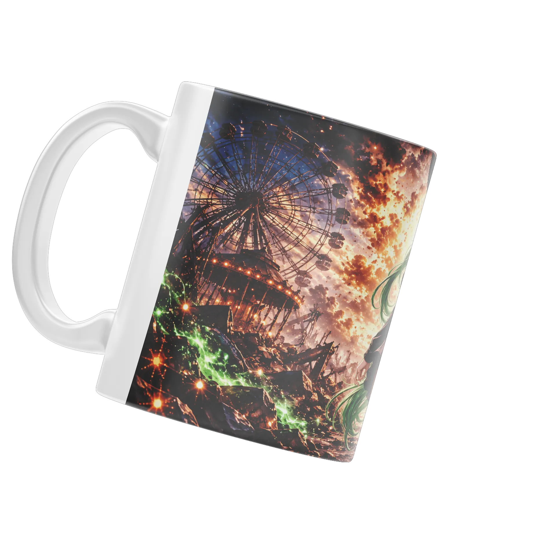 Caneca Bruxa de Cabelo Verde em Parque de Diversões 325ml - Imagem 3