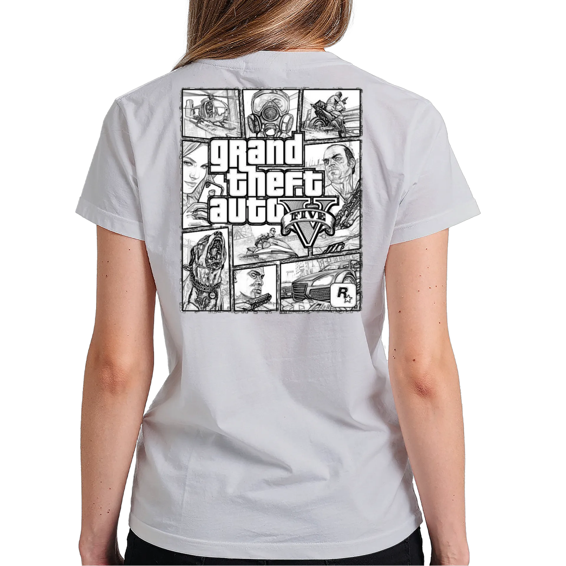 Camiseta Estampa Grand Theft Auto V 100% Algodão - Imagem 6
