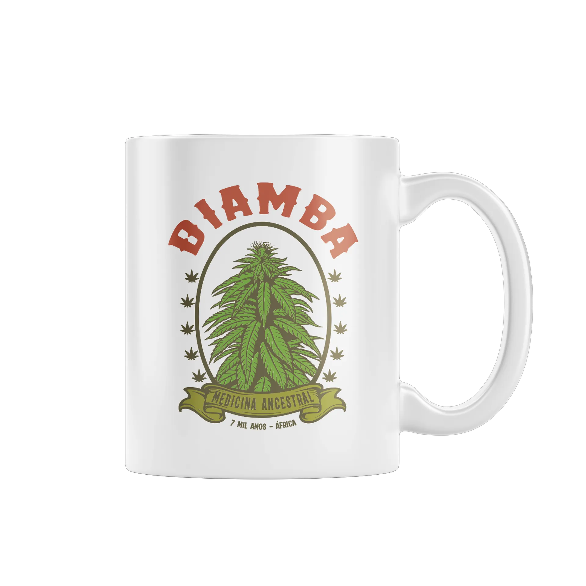 Caneca Porcelana Diamba Medicina Ancestral 325ml - Imagem 1