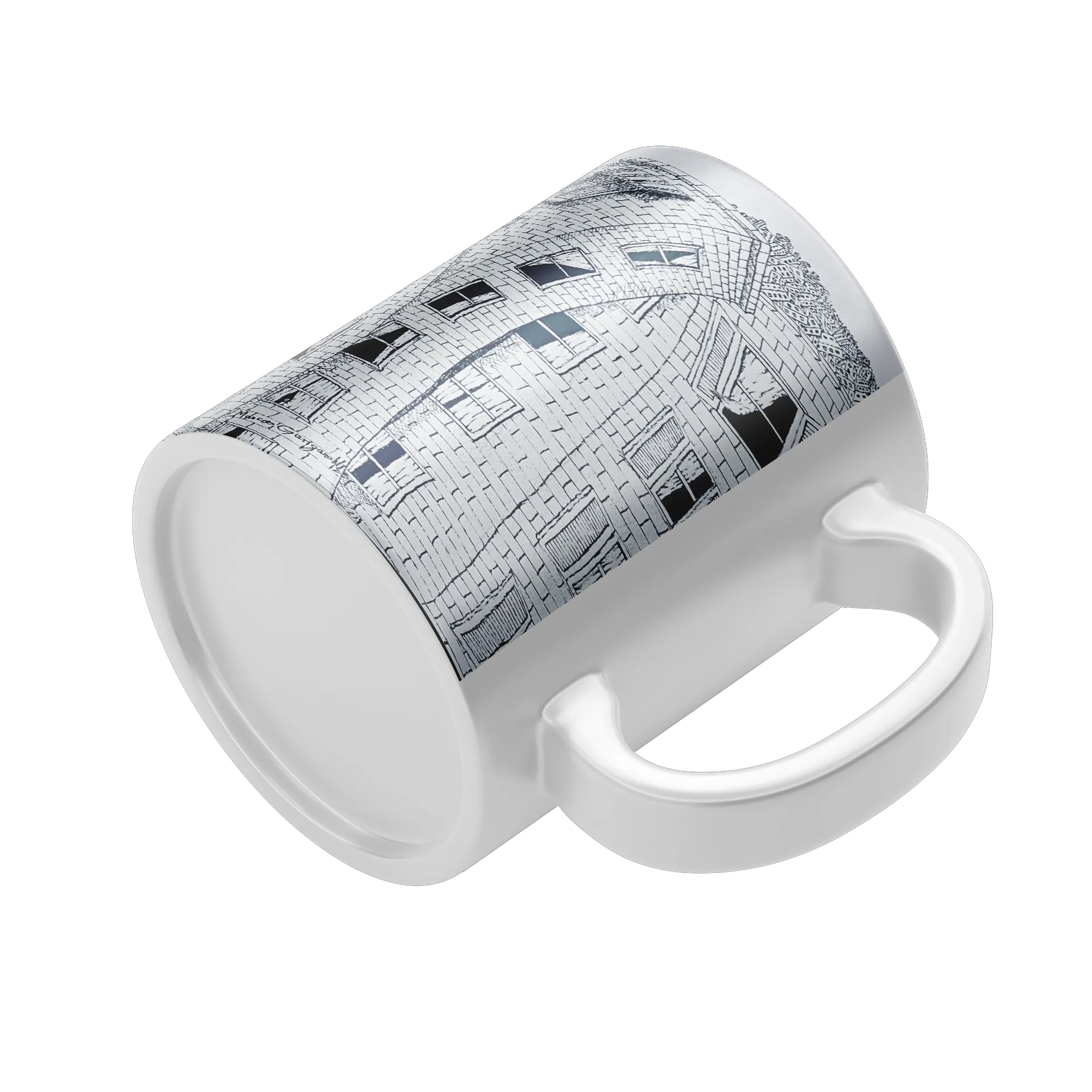Caneca Porcelana Estampa Linhas Urbanas 325ml de Marcos Ganzarolli — imagem 4 de 4