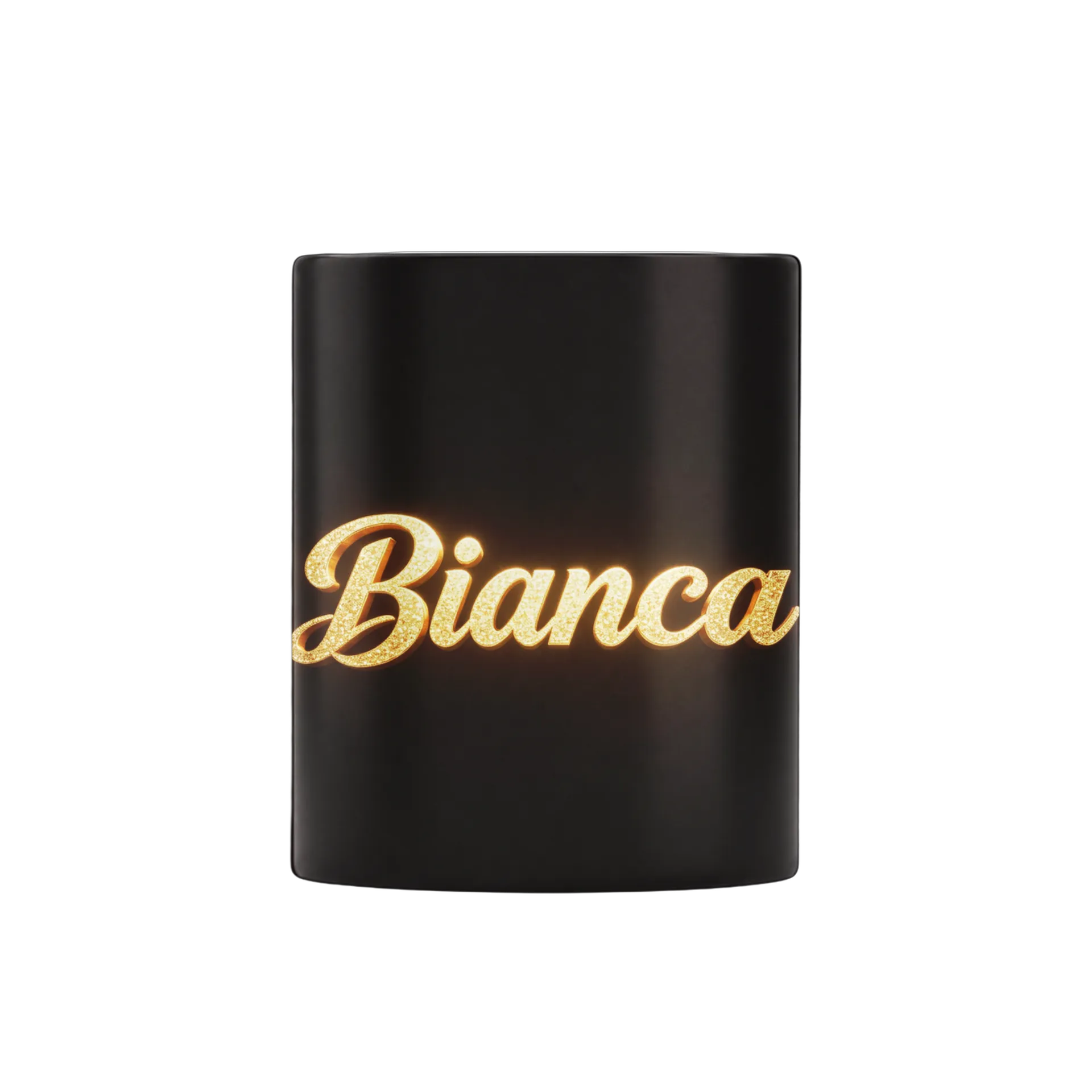 Caneca Branca Estampa Bianca Gold Script 325ml - Imagem 1