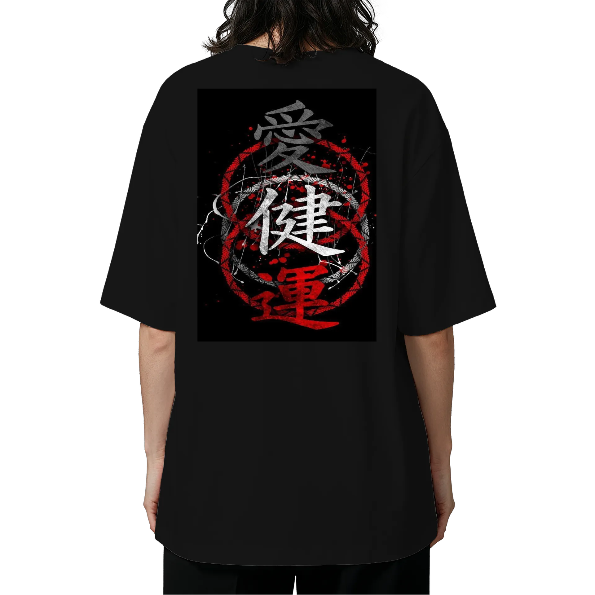 Camiseta Oversized Estampa Personalizada Preto 100% Algodão - Imagem 5
