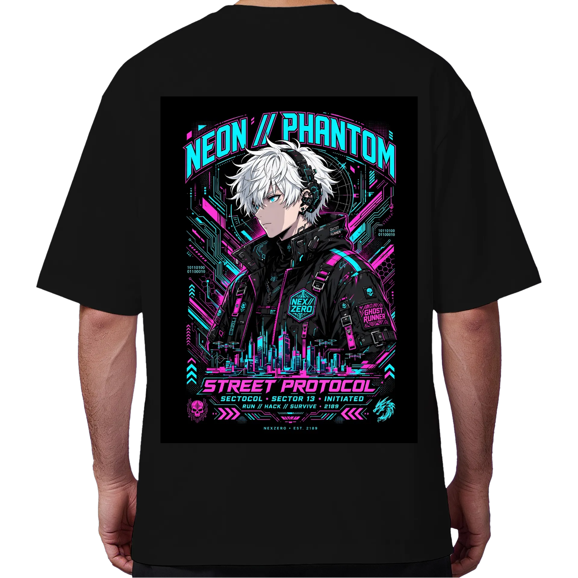 Camiseta Oversize neon phantom - Imagem 1