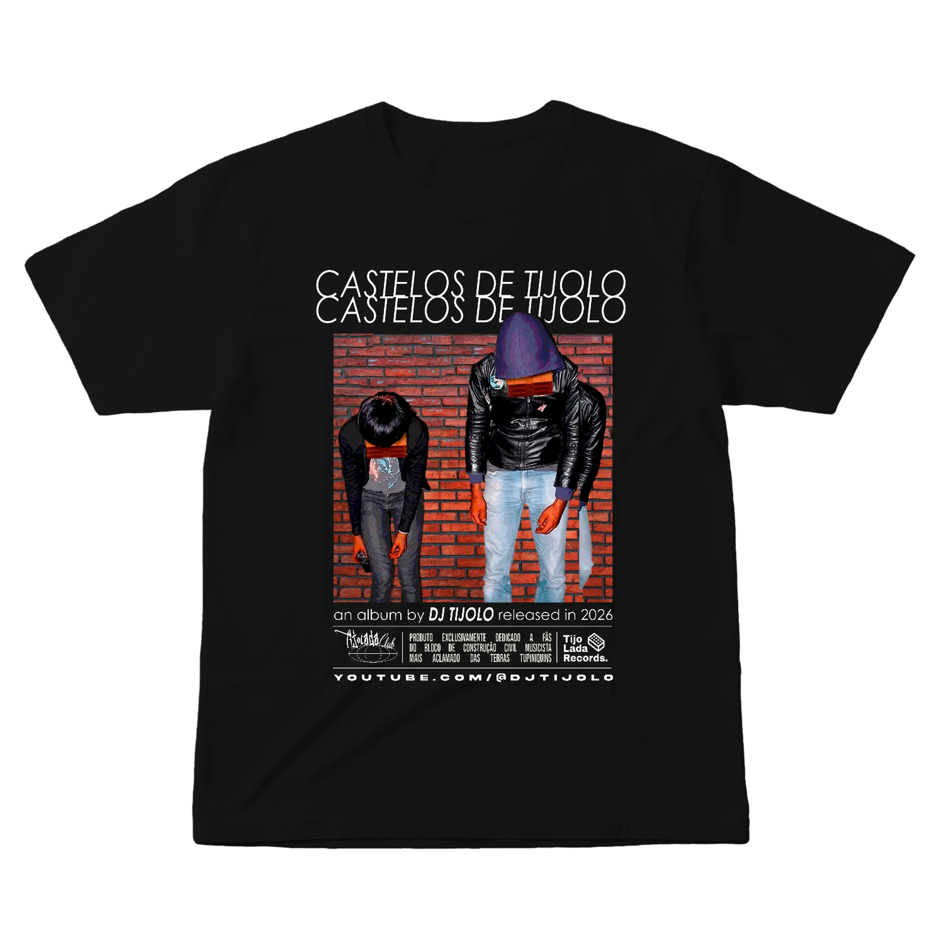 Camiseta Castelos de Tijolo - Frente - Corte Reto de DJ TIJOLO — imagem 5 de 6