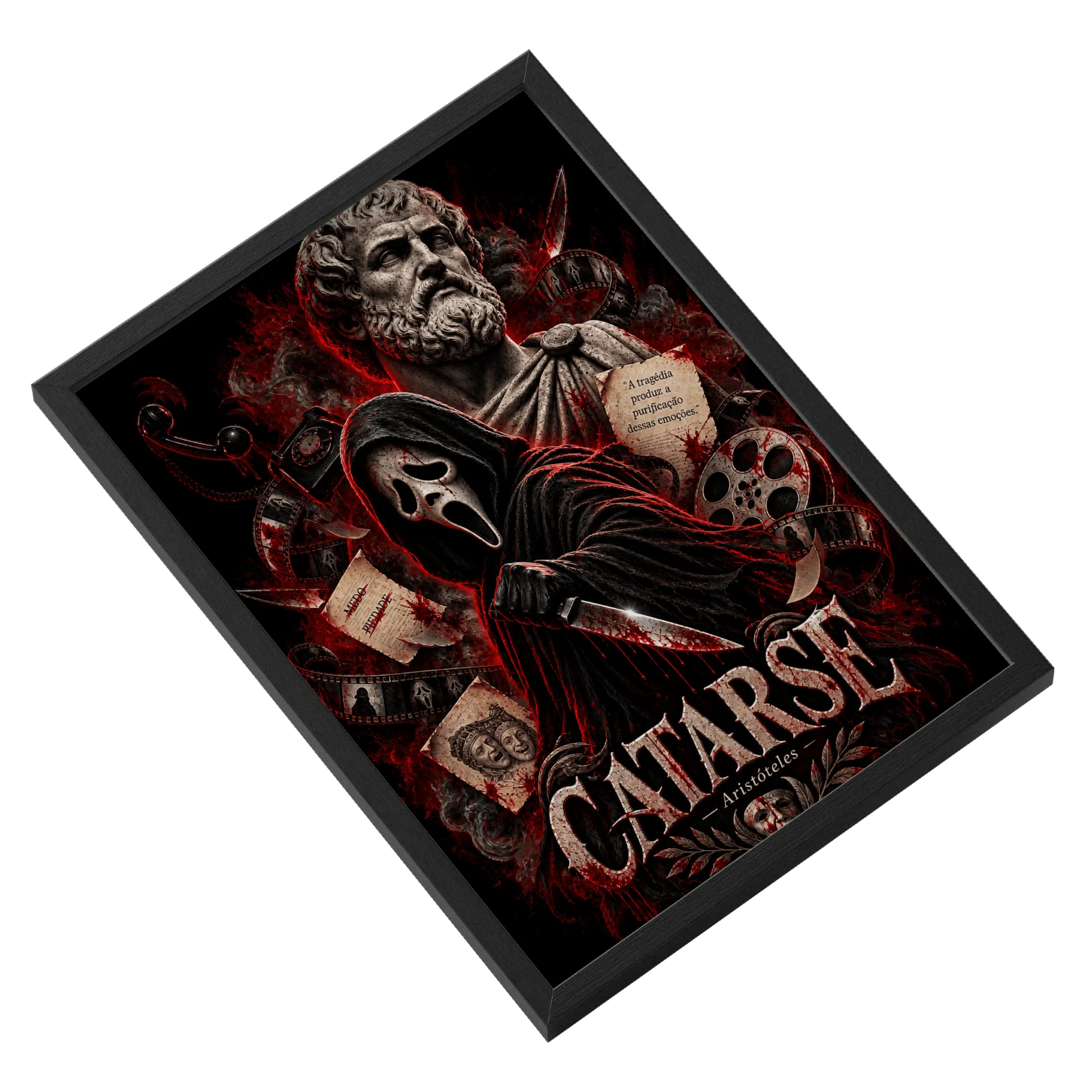 Quadro A3 Ghostface e Aristóteles (vidro) - Imagem 2