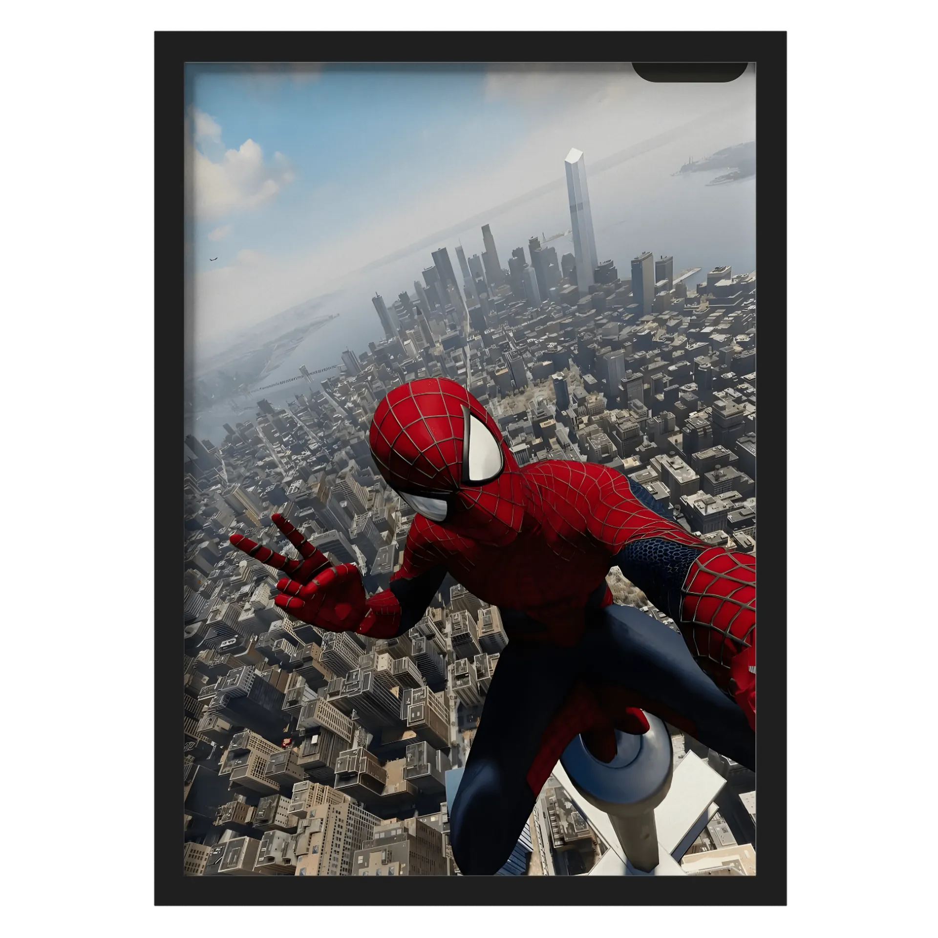 Quadro Homem Aranha com Vidro e MDF - Imagem 1