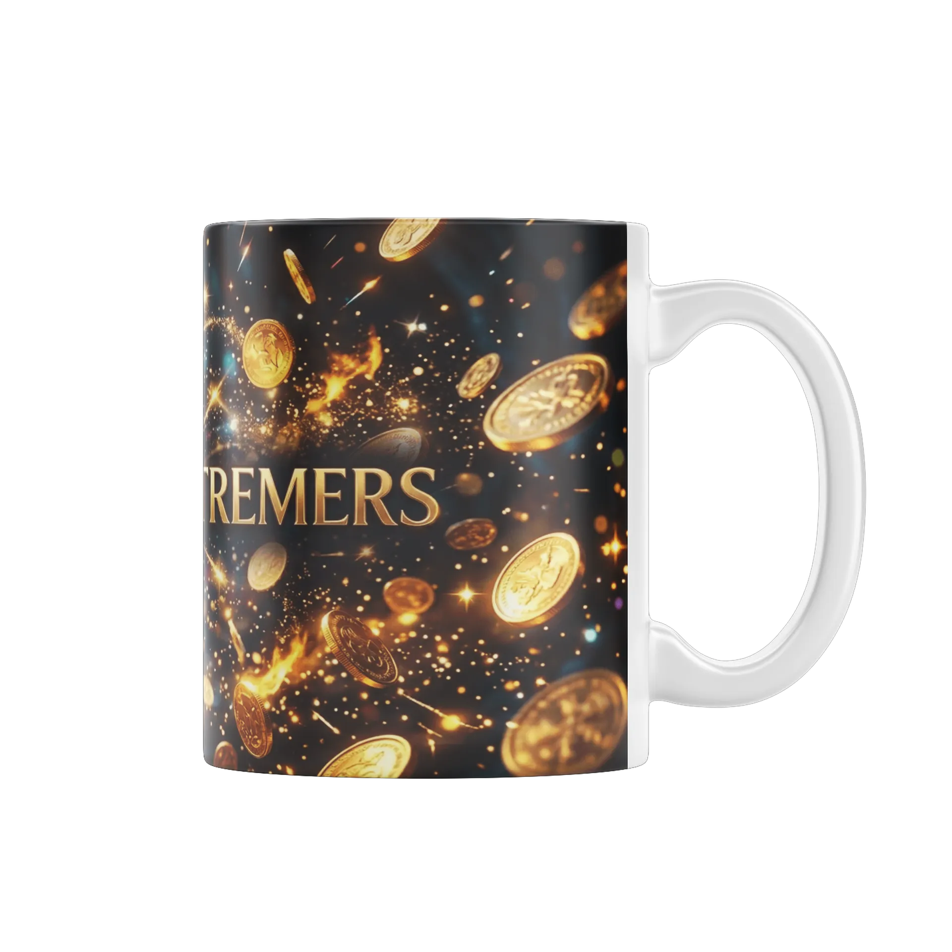 Caneca Tipográfica Naychronstreamers com Moedas Douradas - Imagem 2