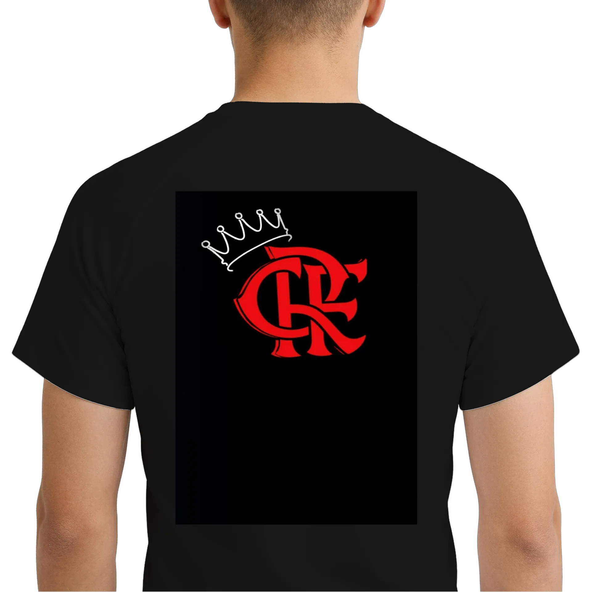 Camiseta Dry Fit Club Flamengo Estampa Vermelha Preta 100% - Imagem 5