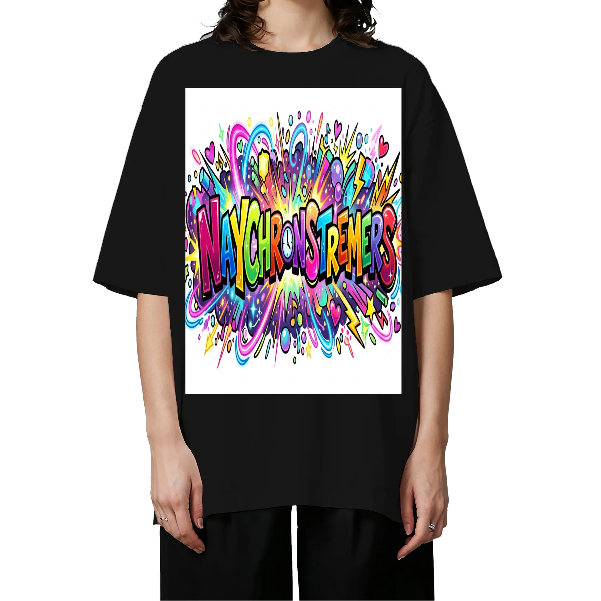 Camiseta Oversized Estampa Tipográfica Nacho Streamers - Imagem 3