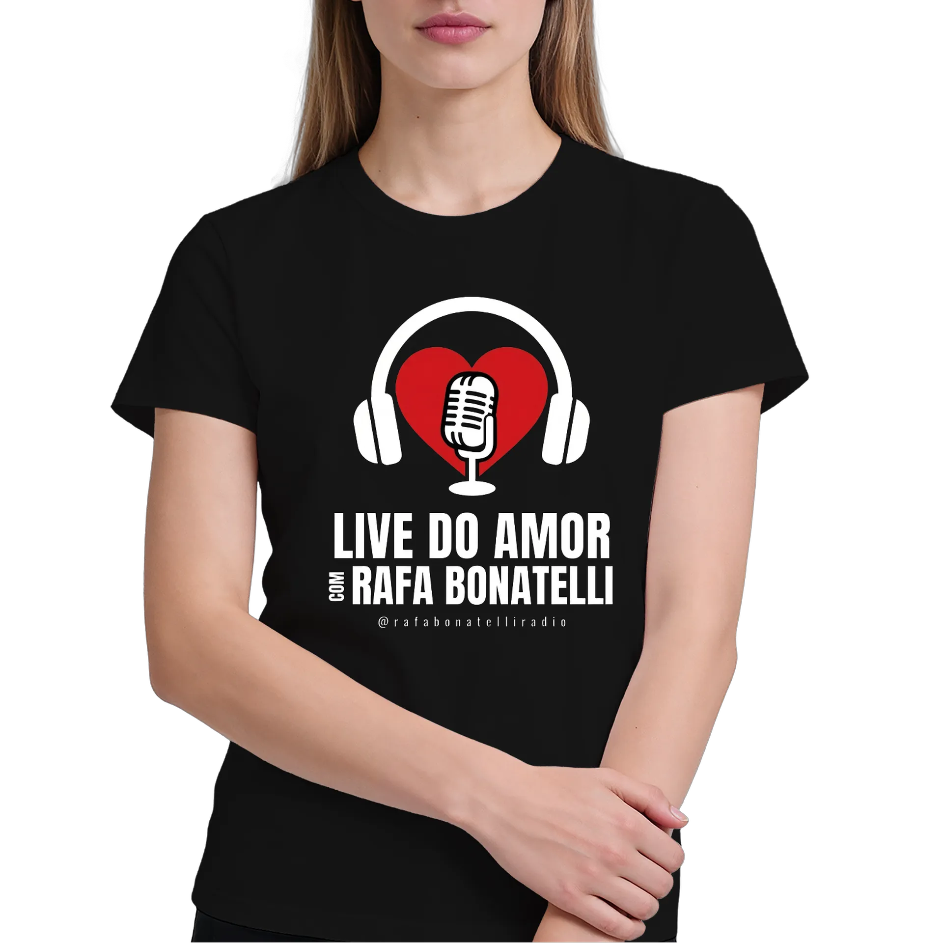 Camiseta Live do Amor 100% Algodão Preto - Imagem 4