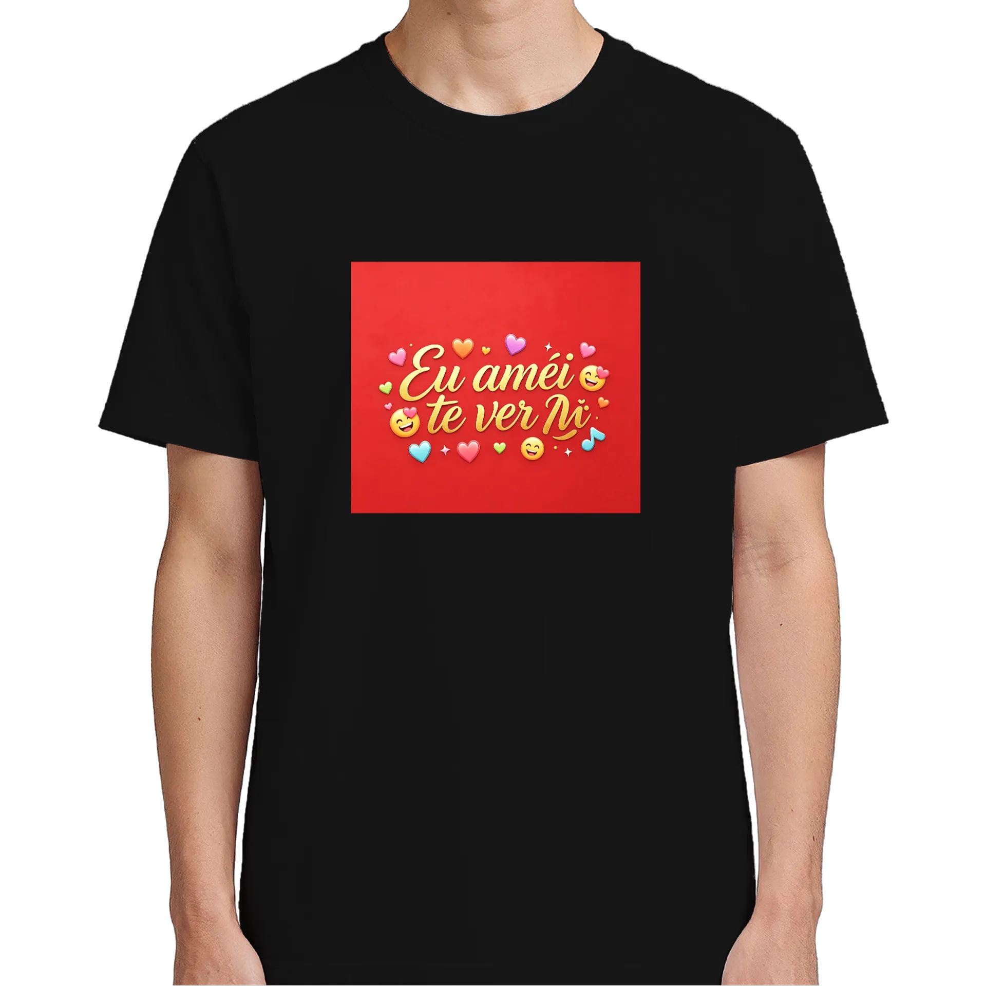 Camiseta Estampa Frase Em Nome Do Amor 100% Algodão - Imagem 5