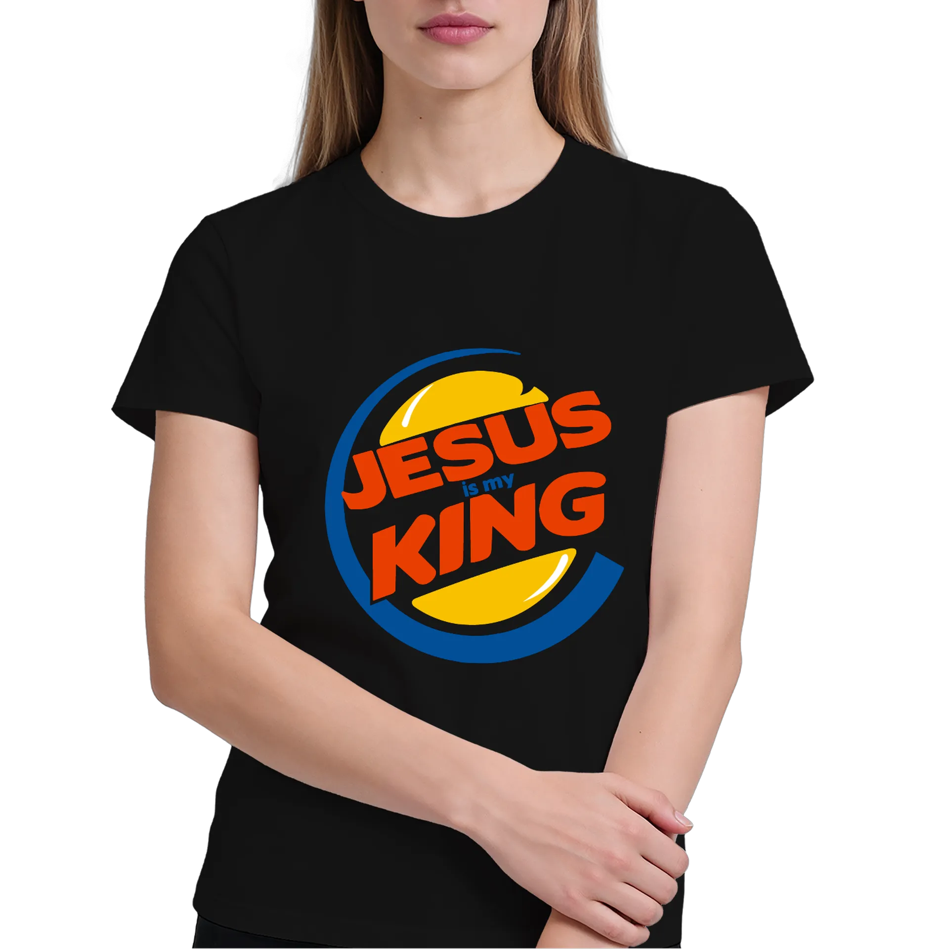 Camiseta Estampa Jesus Is My King 100% Algodão - Imagem 4