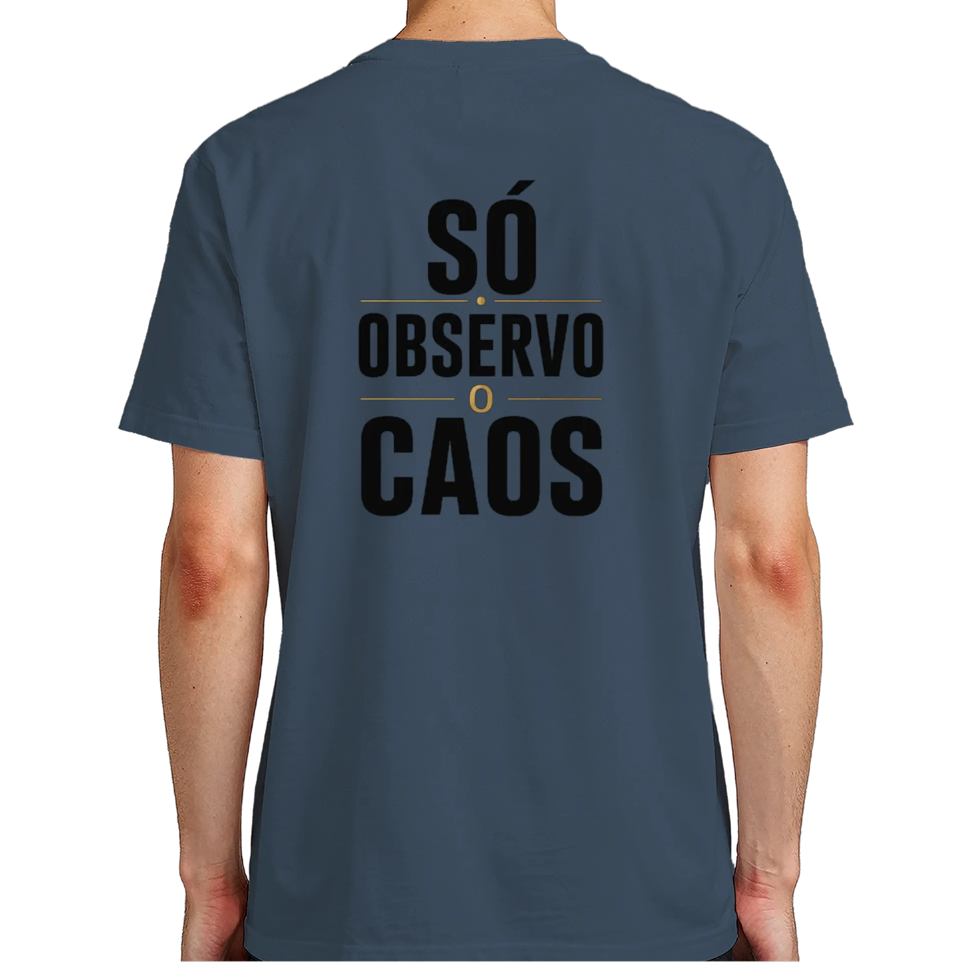 Camiseta Estampa Só Observo o Caos 100% Algodão - Imagem 7