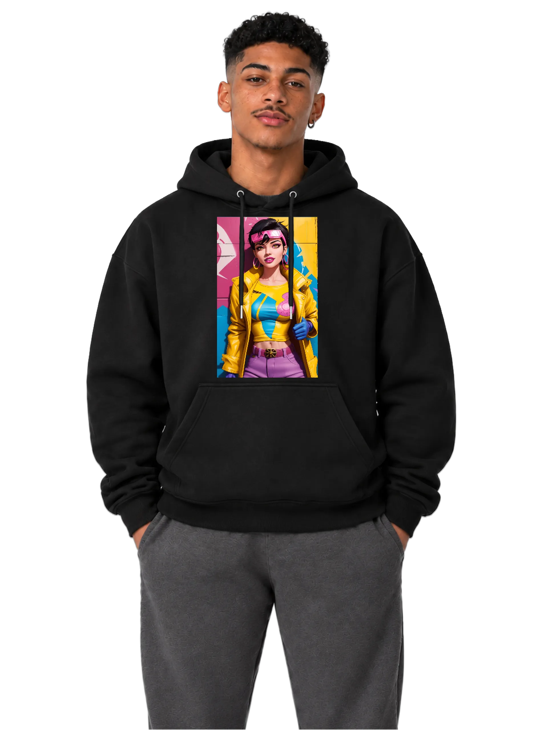 Blusa Moletom Canguru Personagem Cartoon Colorido Canguru - Imagem 3