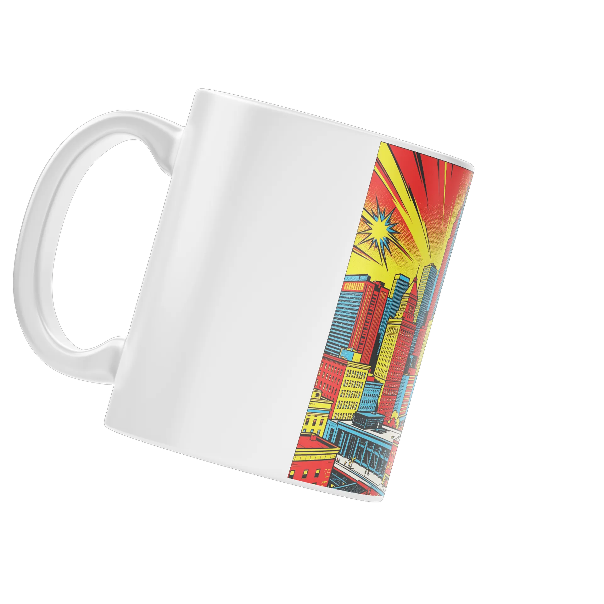 Caneca Porcelana Cidade Pop Art 325ml - Imagem 4