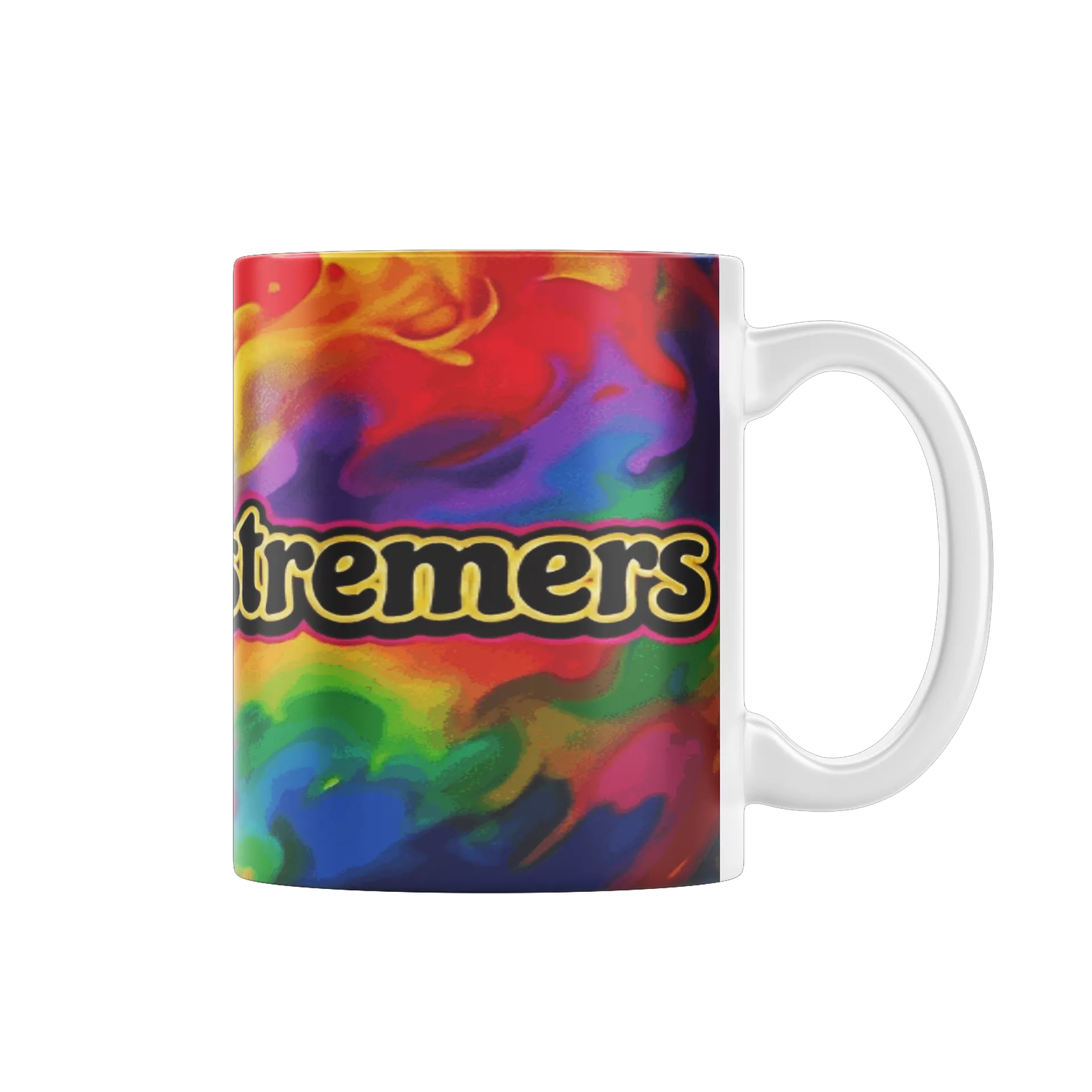 Caneca Estampa Tipográfica Naychronstreamers Colorida 325ml - Imagem 2