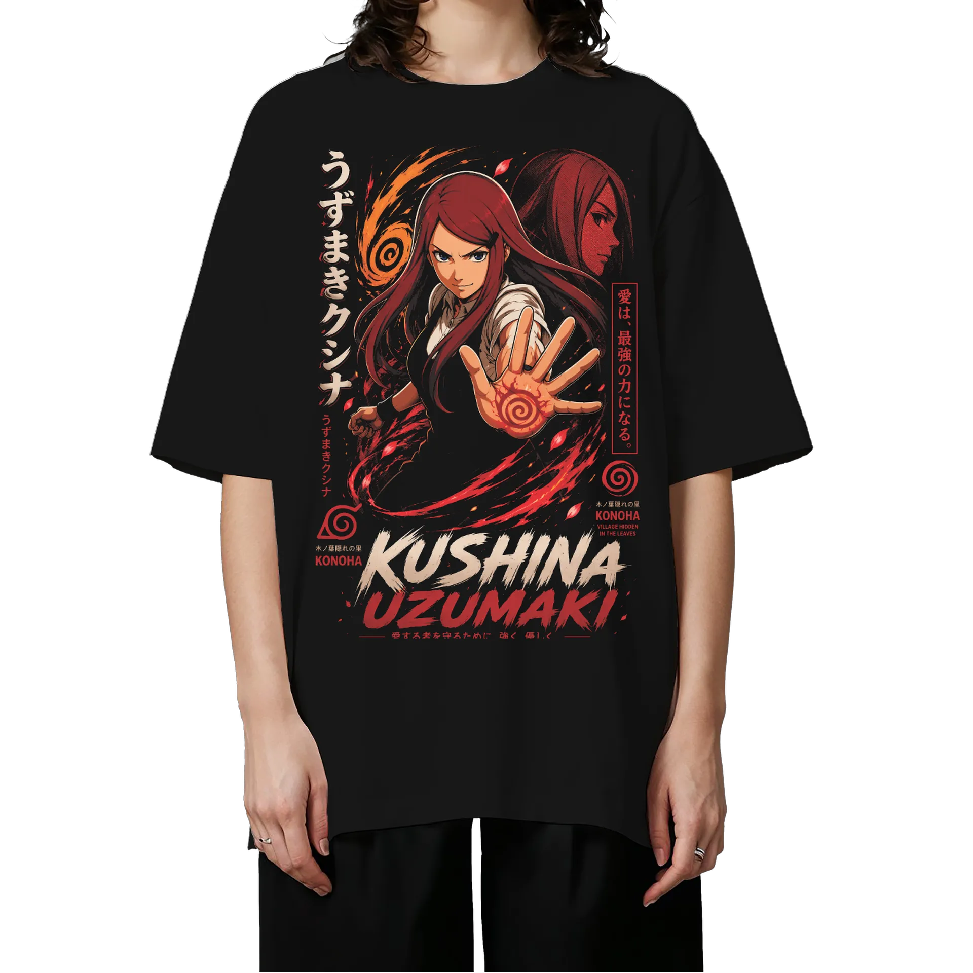 Camiseta Oversized Kushina Uzumaki Anime Naruto Premium - Imagem 3