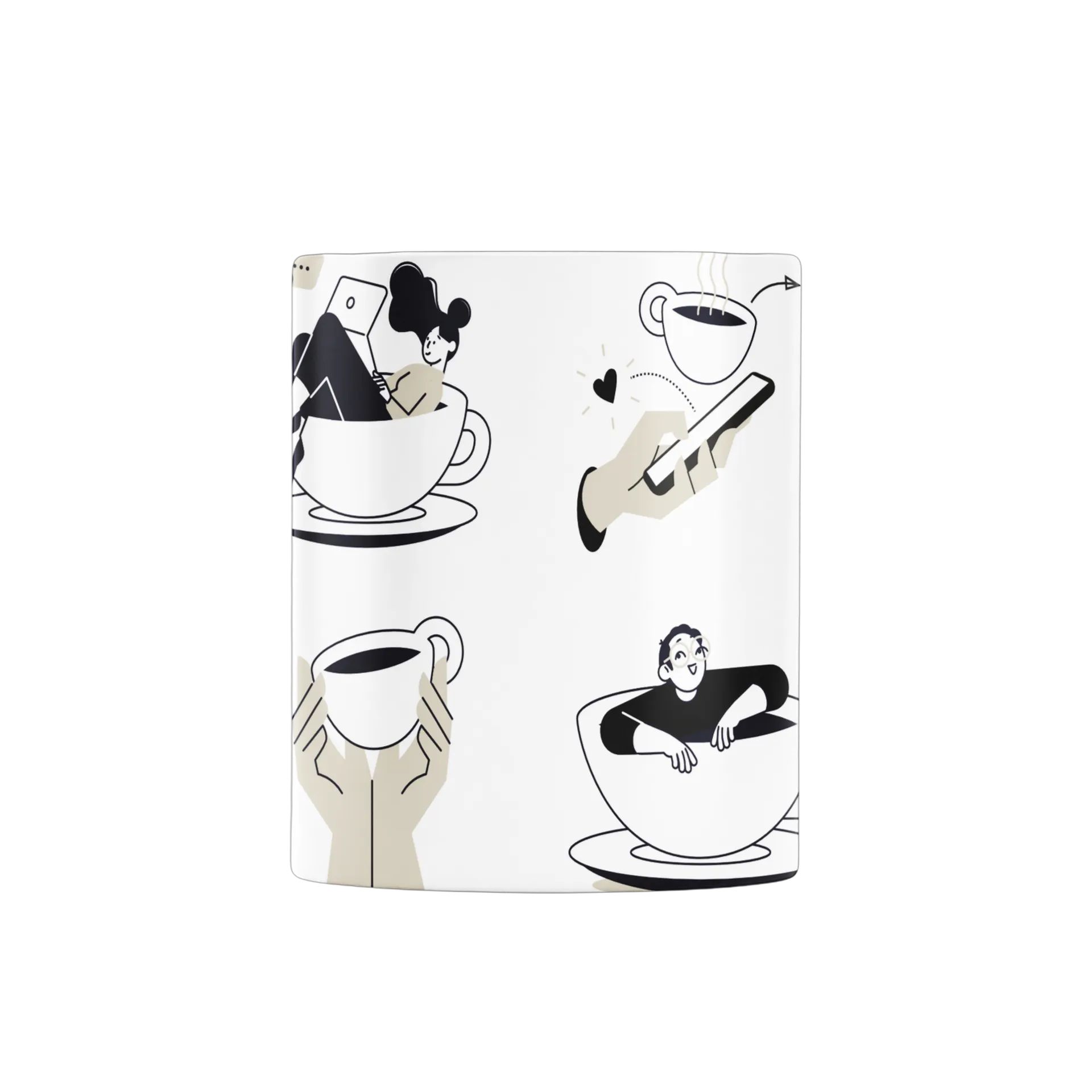 Caneca Ilustração Minimalista de Café  - Imagem 2
