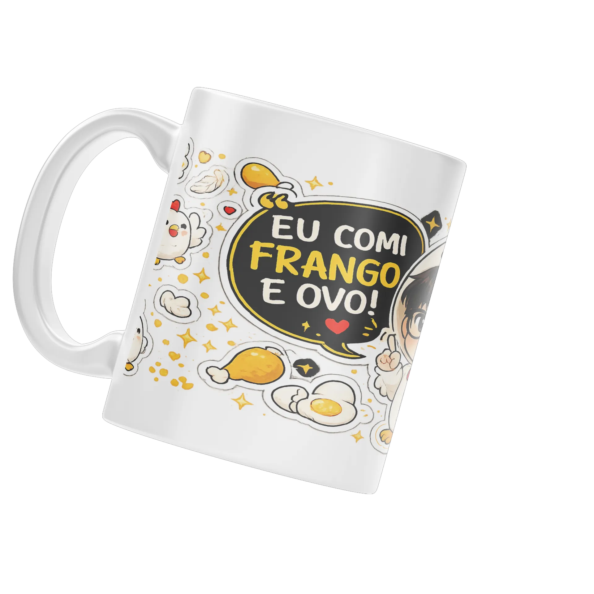 Caneca personalizada Frango Chibi de Nina — imagem 3 de 4