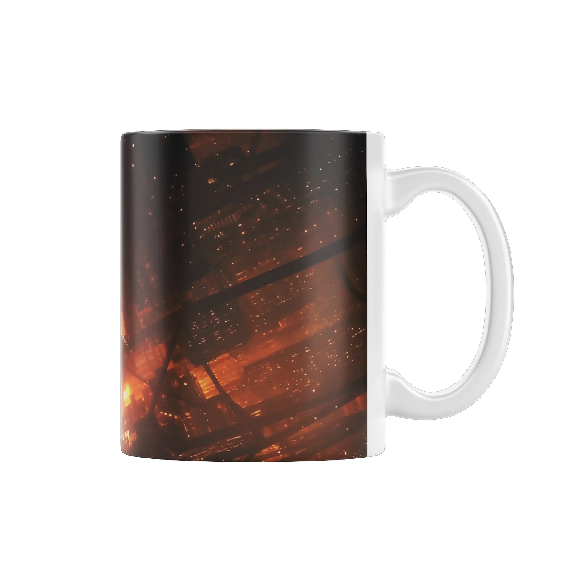 Caneca Porcelana Personagem de Capa Quadriculada 325ml - Imagem 1