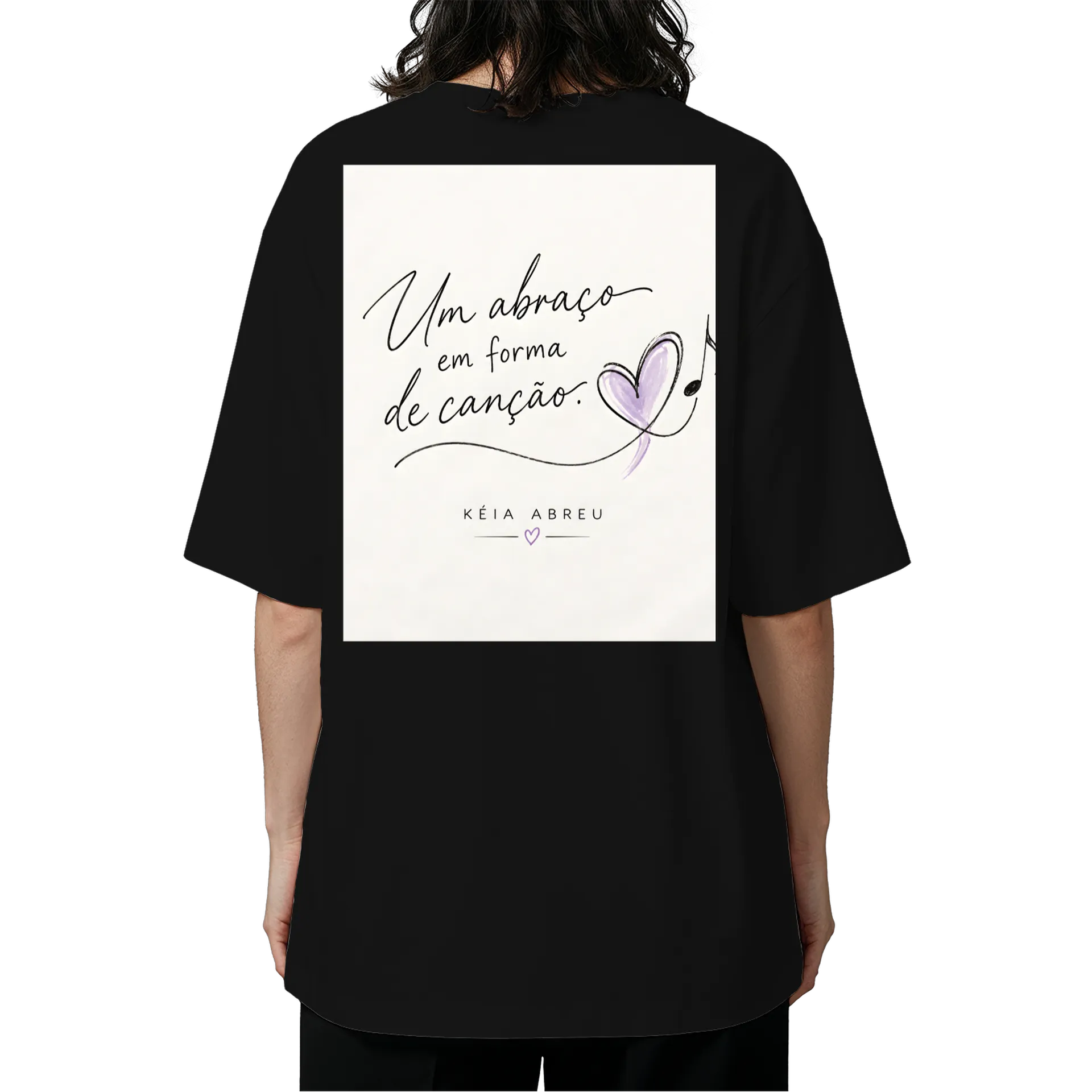 Camiseta Oversized Ambraco em forma de canção 100% Algodão - Imagem 5