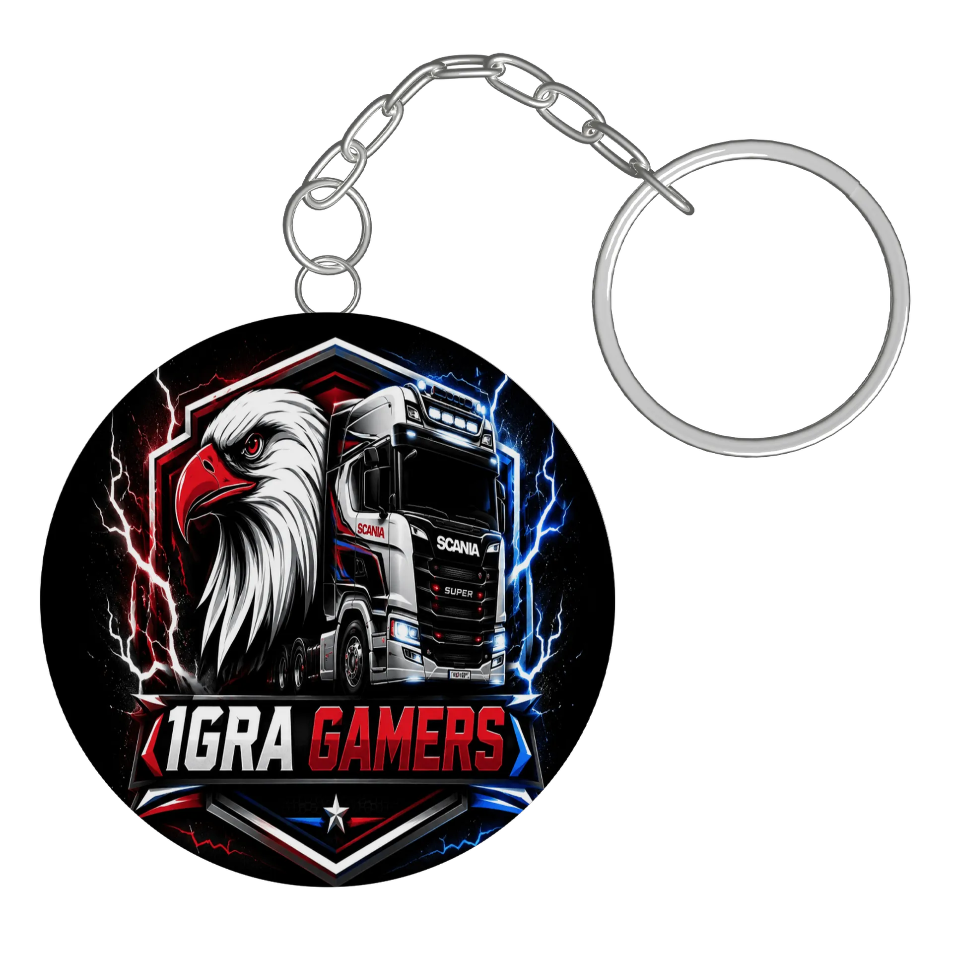Chaveiro MDFÍcone Scania 1GRA Gamers Estampa Caminhão de 1GRA  — imagem 2 de 3