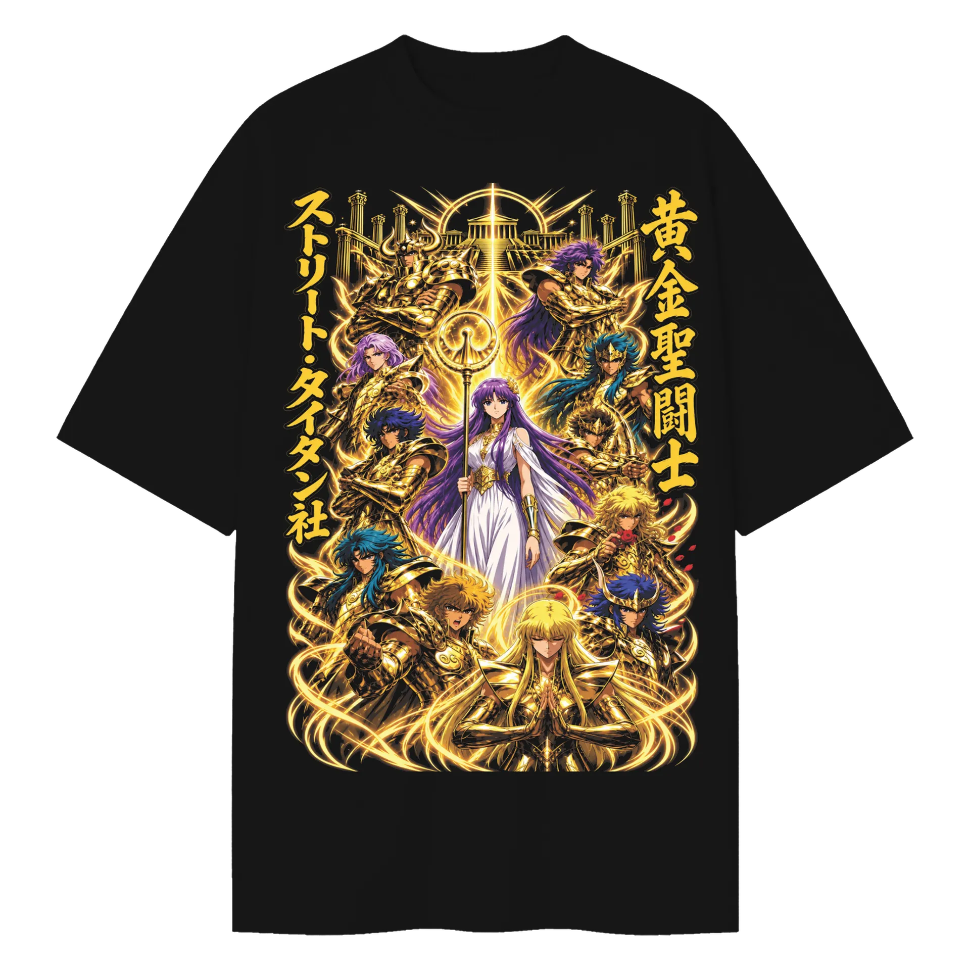 Camiseta Oversized Os Doze Cavaleiros de Ouro Premium - Imagem 1