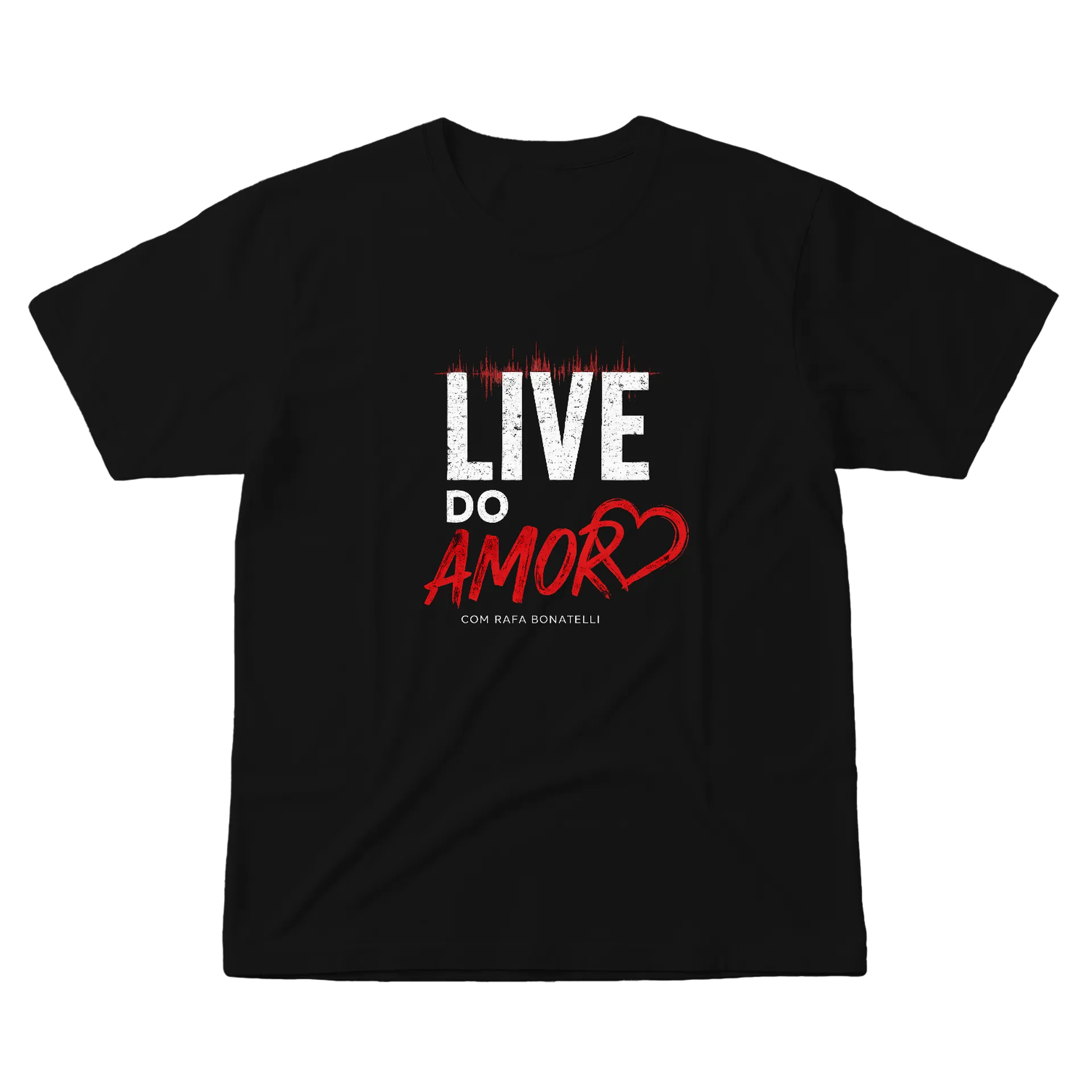 Camiseta Live do Amor 100% Algodão Preto - Imagem 1