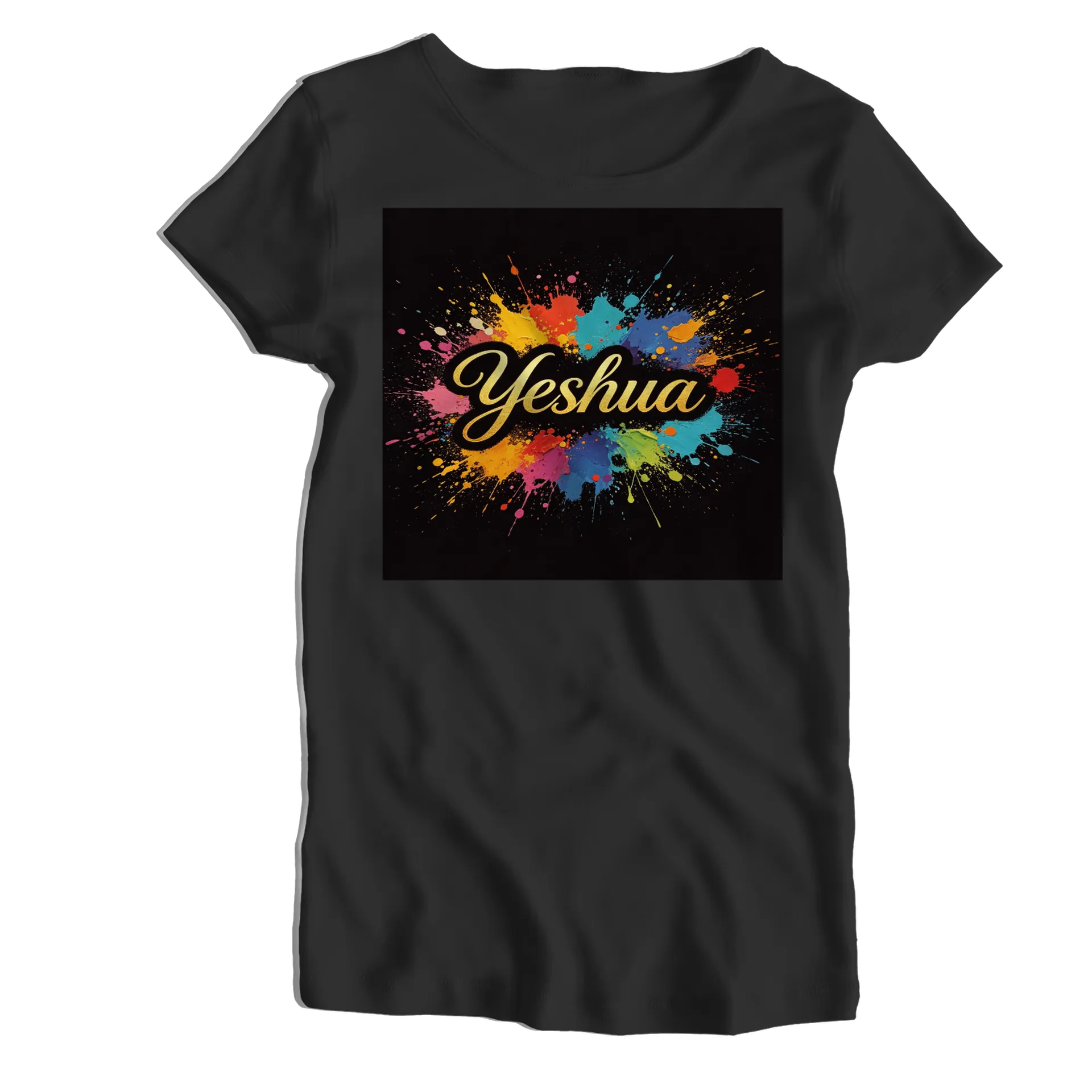 Camiseta Babylook Yeshua Arte Colorida 100% Algodão - Imagem 1