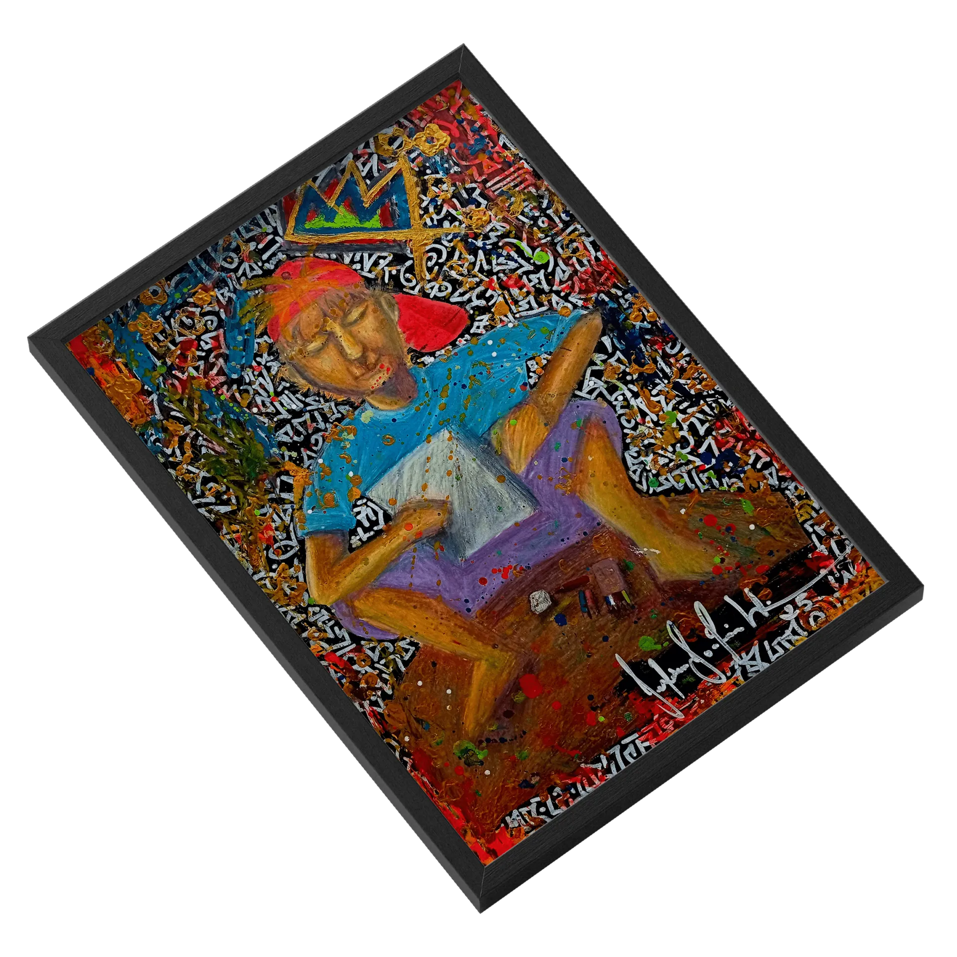 Quadro A3 O Pequeno Rei dos Lápis e Papéis Com Vidro de Jeferson Nalin  — imagem 2 de 3