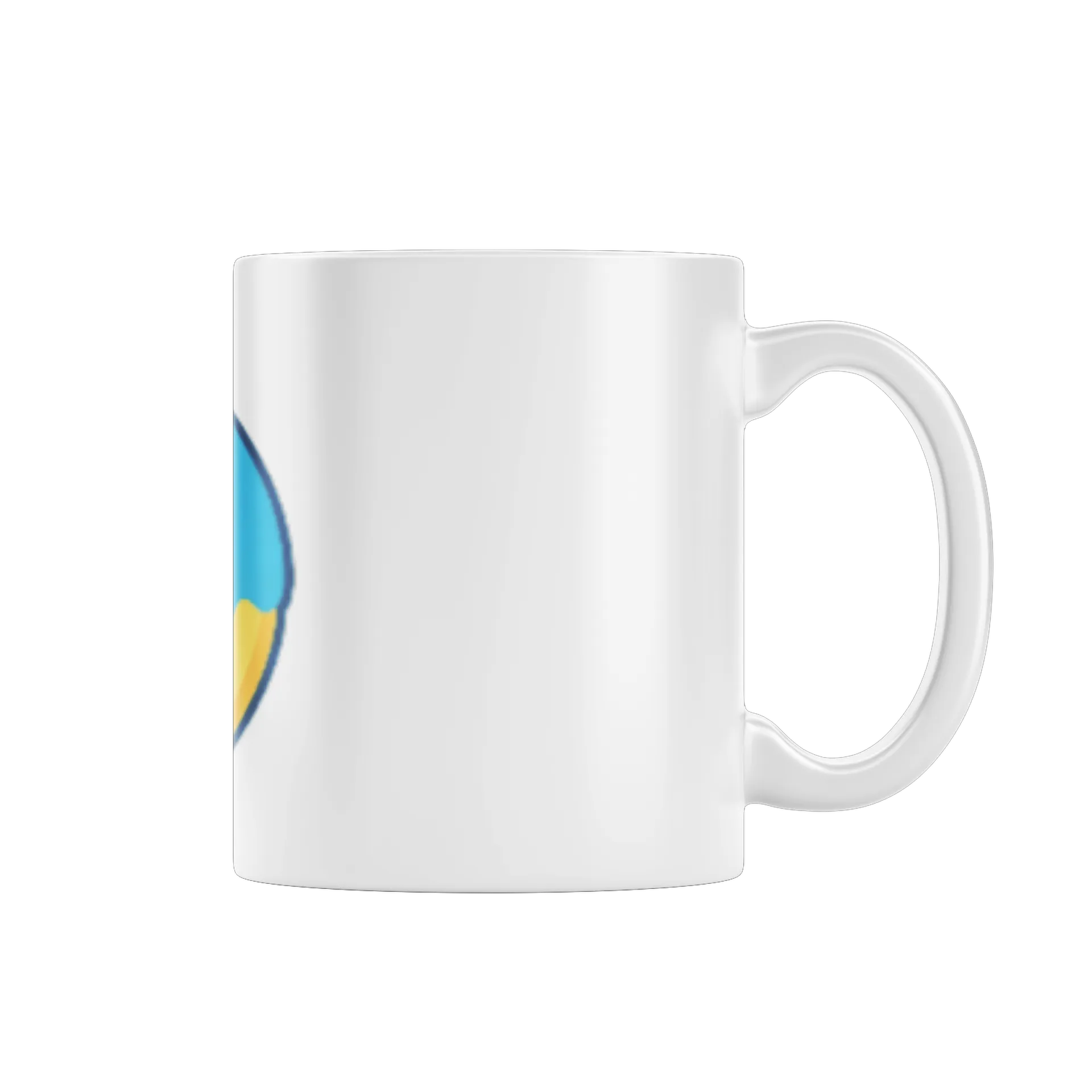 Caneca Porcelana Donut Azul e Amarelo 325ml - Imagem 1