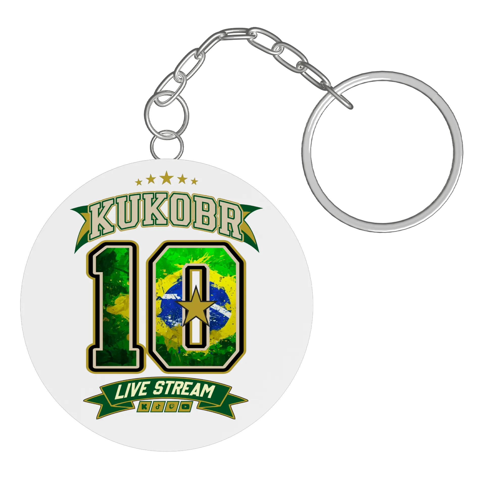 Chaveiro MDF Kukobr 10 Live Stream Brasil de Kuko