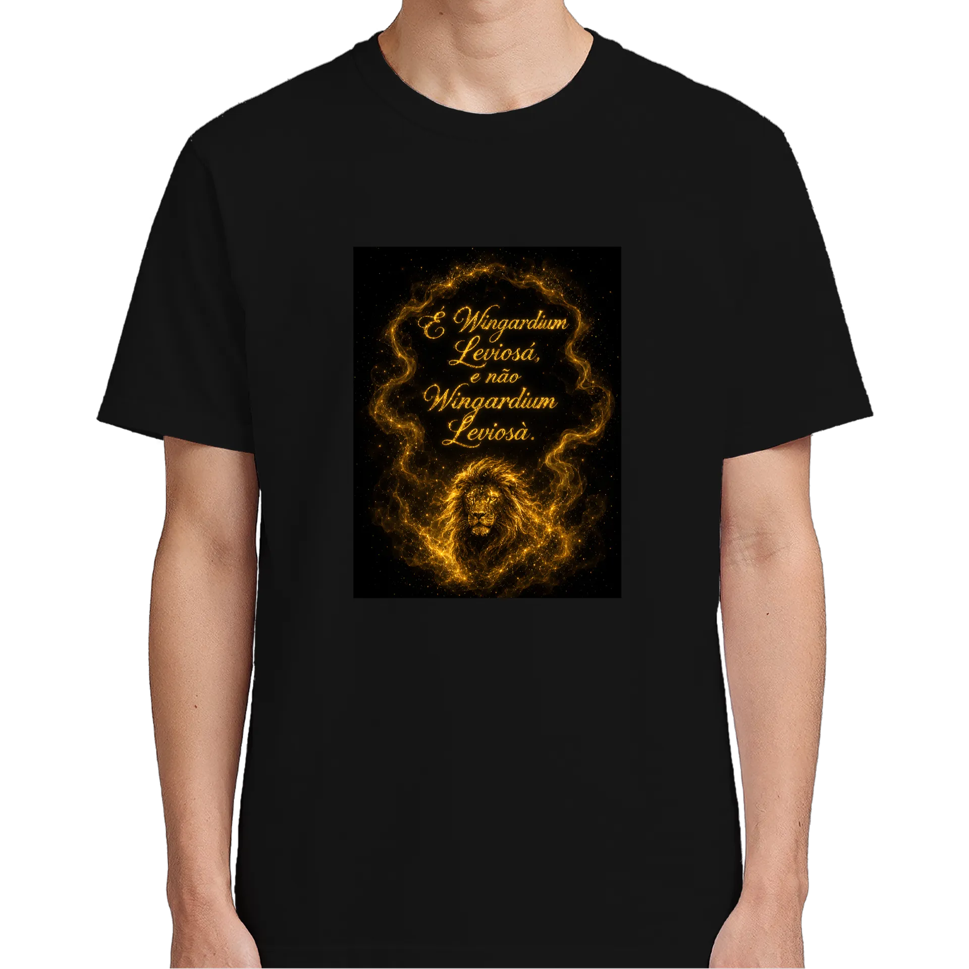 Camiseta Estampa Leões Dourados 100% Algodão - Imagem 5