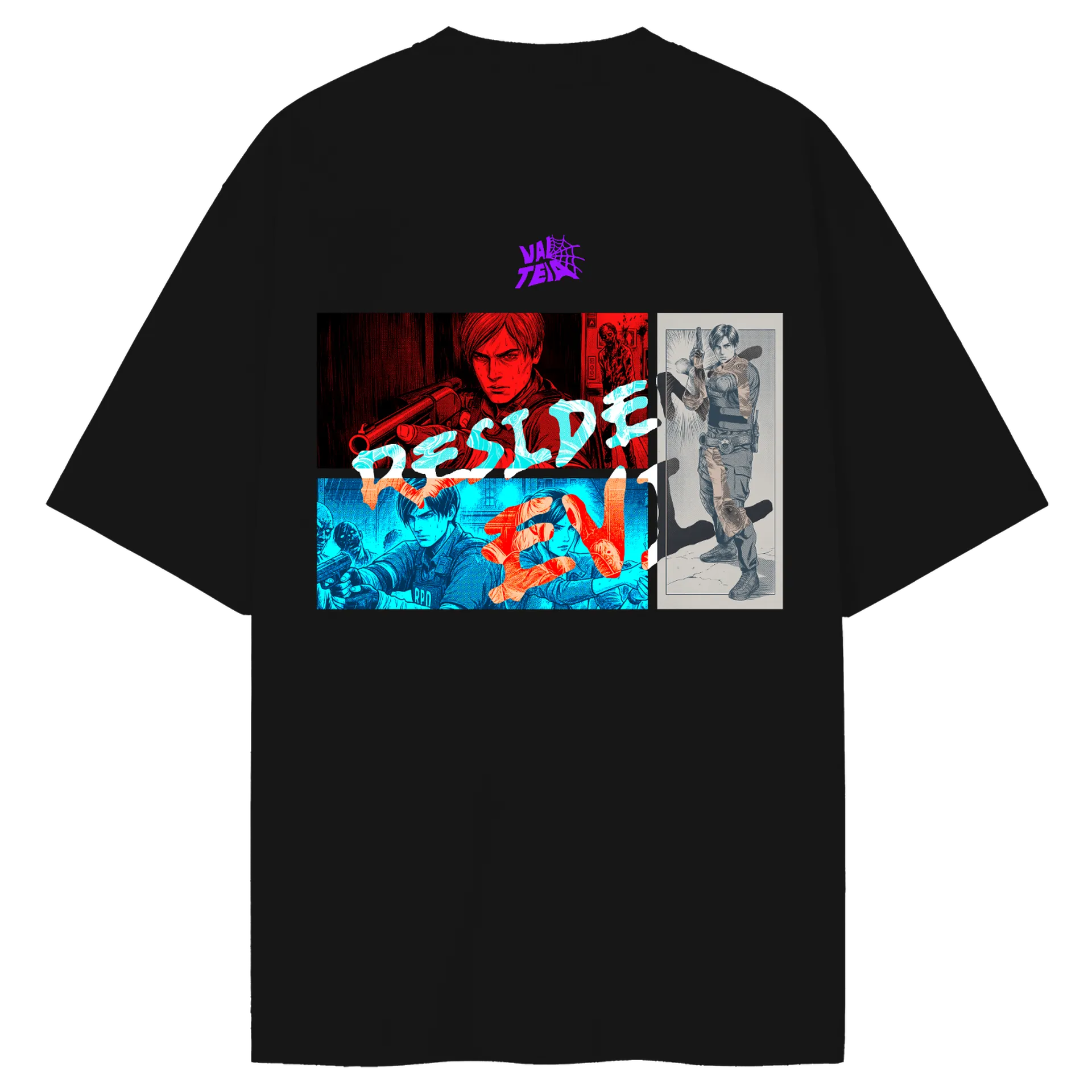 Camiseta Oversized Resident Evil de vai teia — imagem 4 de 6