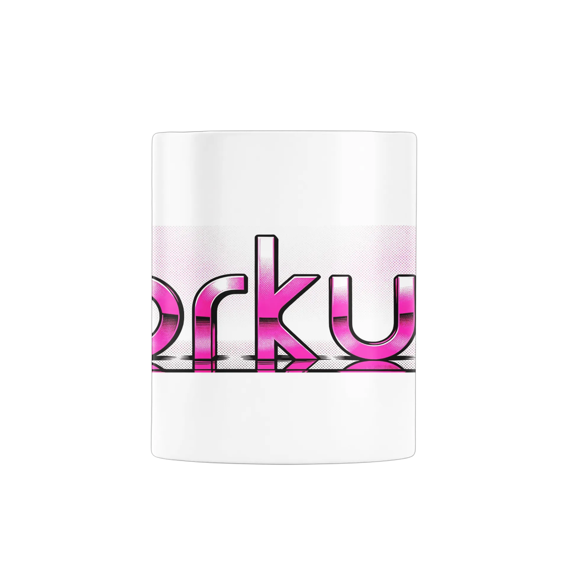 Caneca Porcelana Coração Pink 325ml - Imagem 1