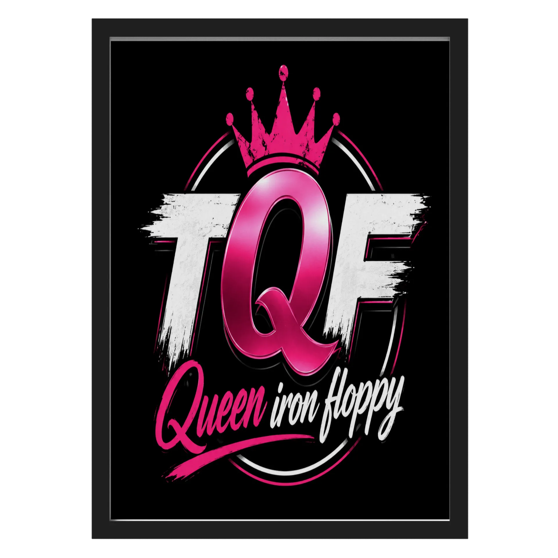 Quadro Estampa Tipográfica Queen Iron Floppy A3 - Imagem 1