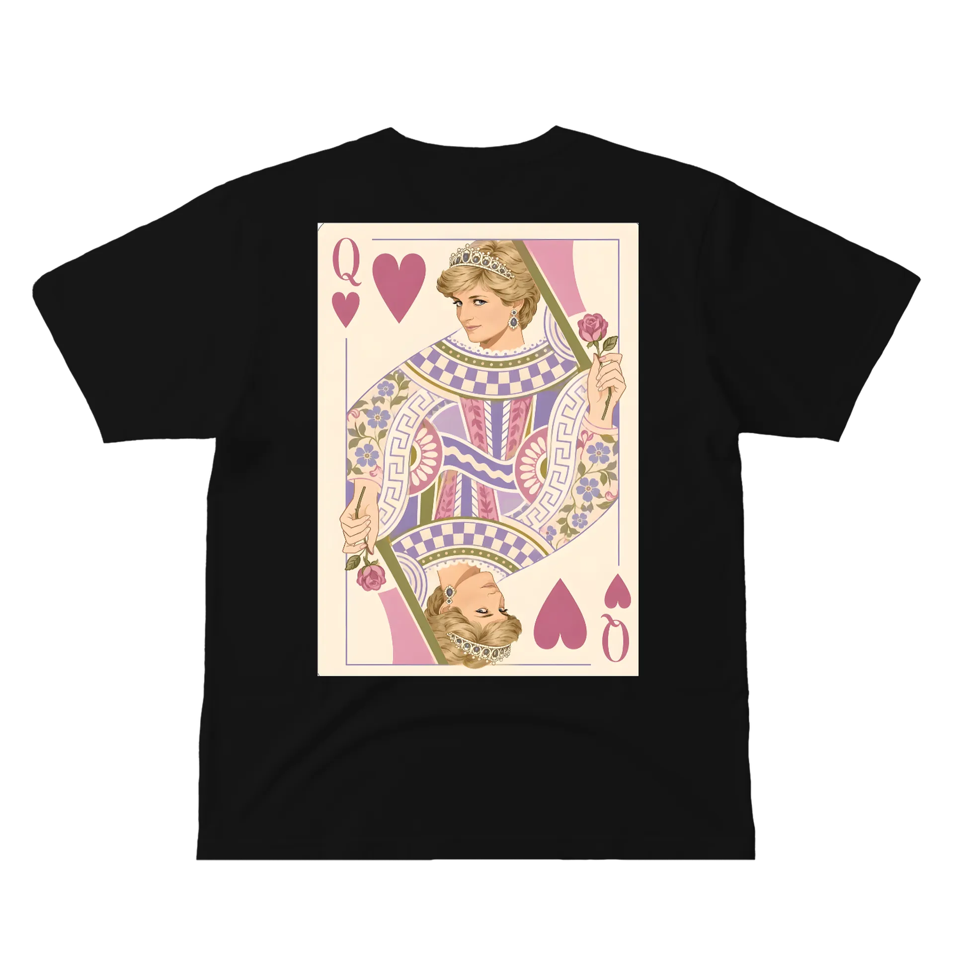 Camiseta Rainha de Copas Ilustrada 100% Algodão - Imagem 2