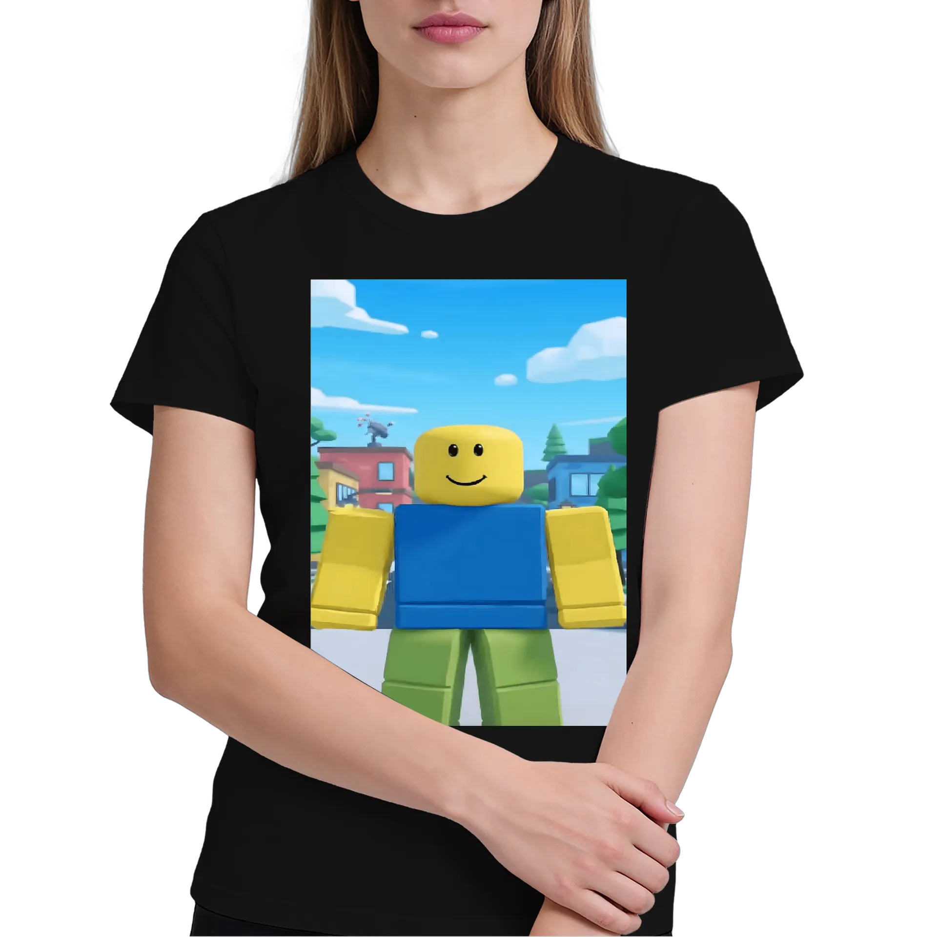 Camiseta Personagem Blocado Sorridente 100% Algodão de kauaclemente930 — imagem 3 de 6
