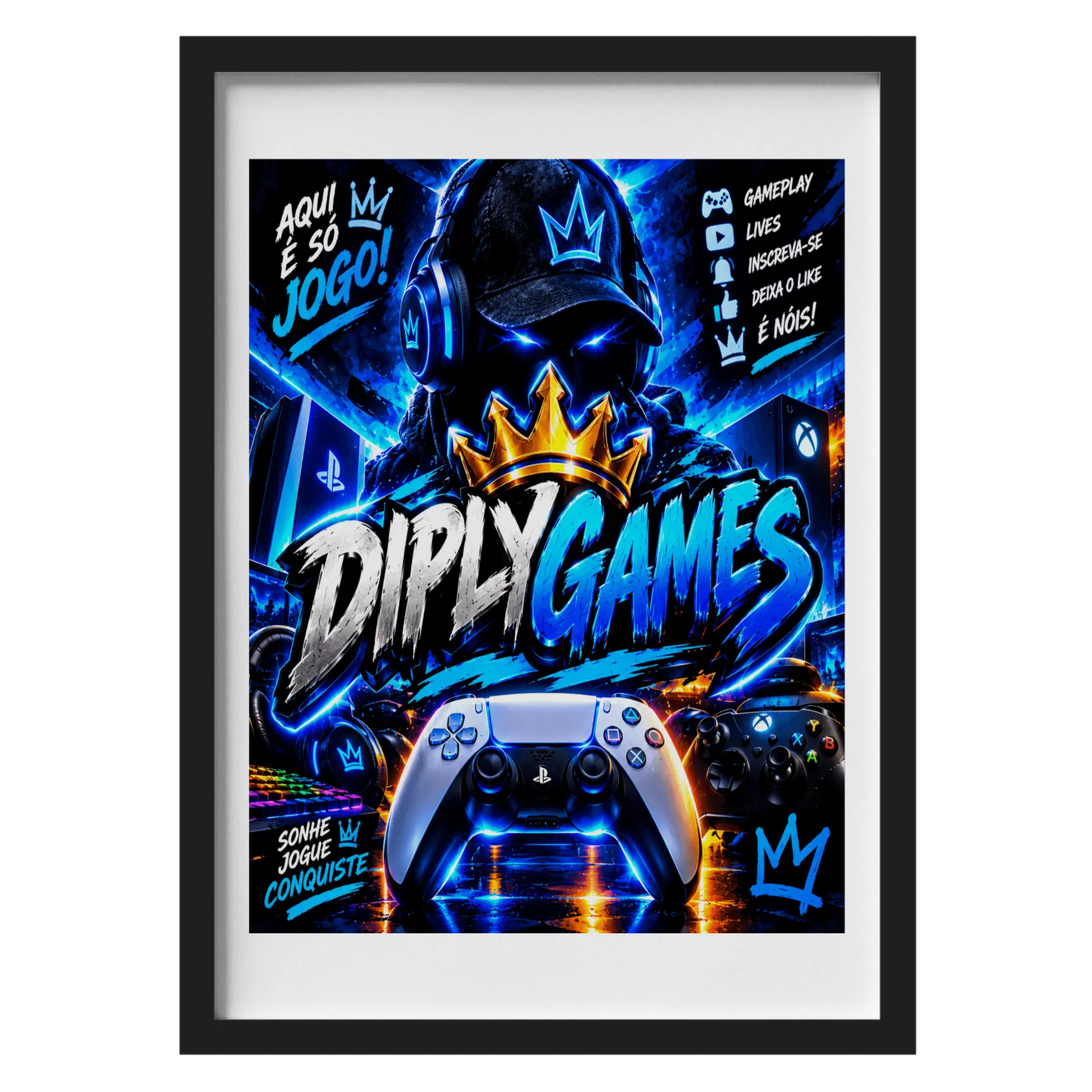 Quadro A3 personalizado Com Vidro de diego — imagem 1 de 3