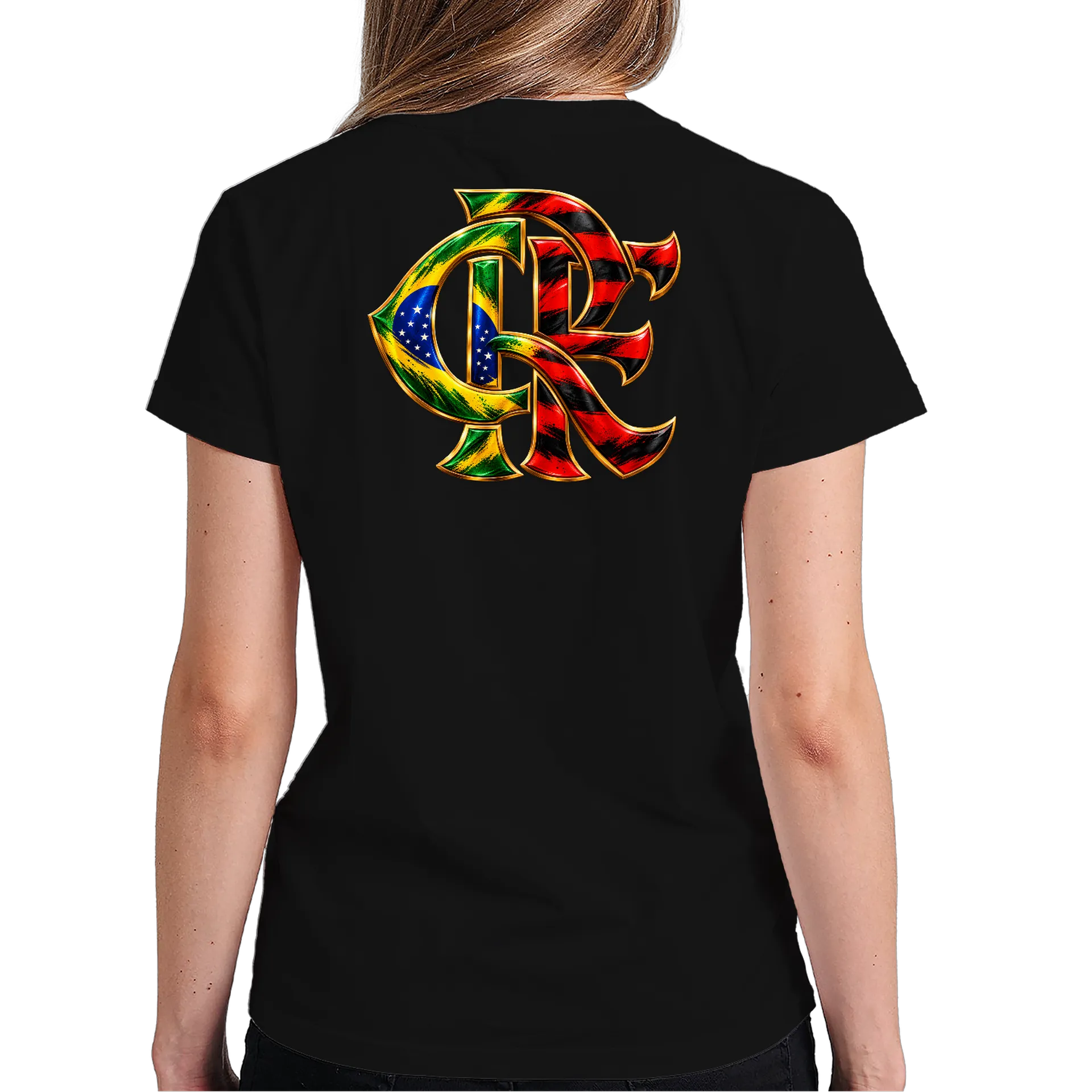 Camiseta Flamengo Urubu Tipográfica 100% Algodão - Imagem 5
